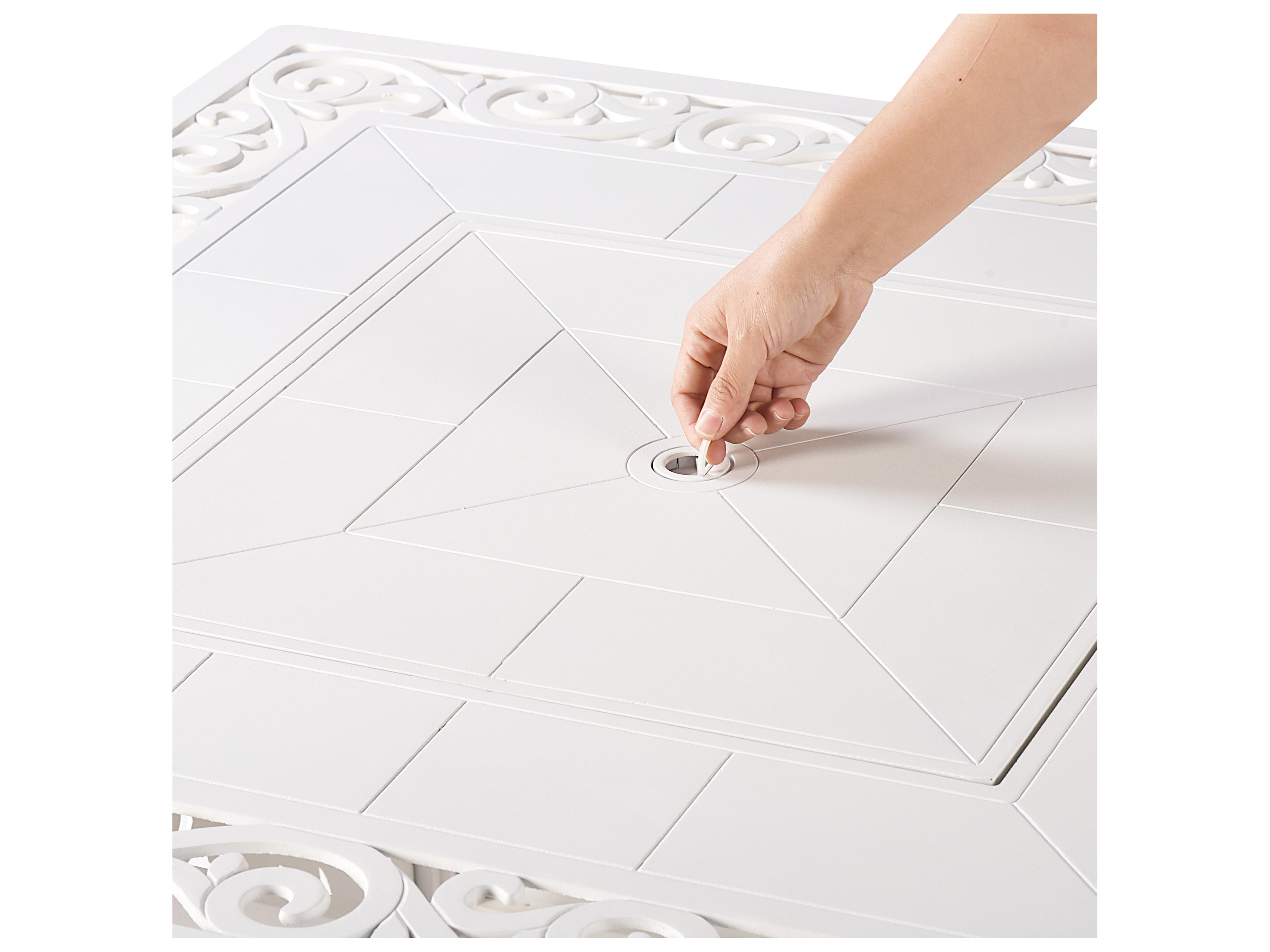 Oakland Living Square Aluminum Propane Patio Fire Pit Table with Glass Beads