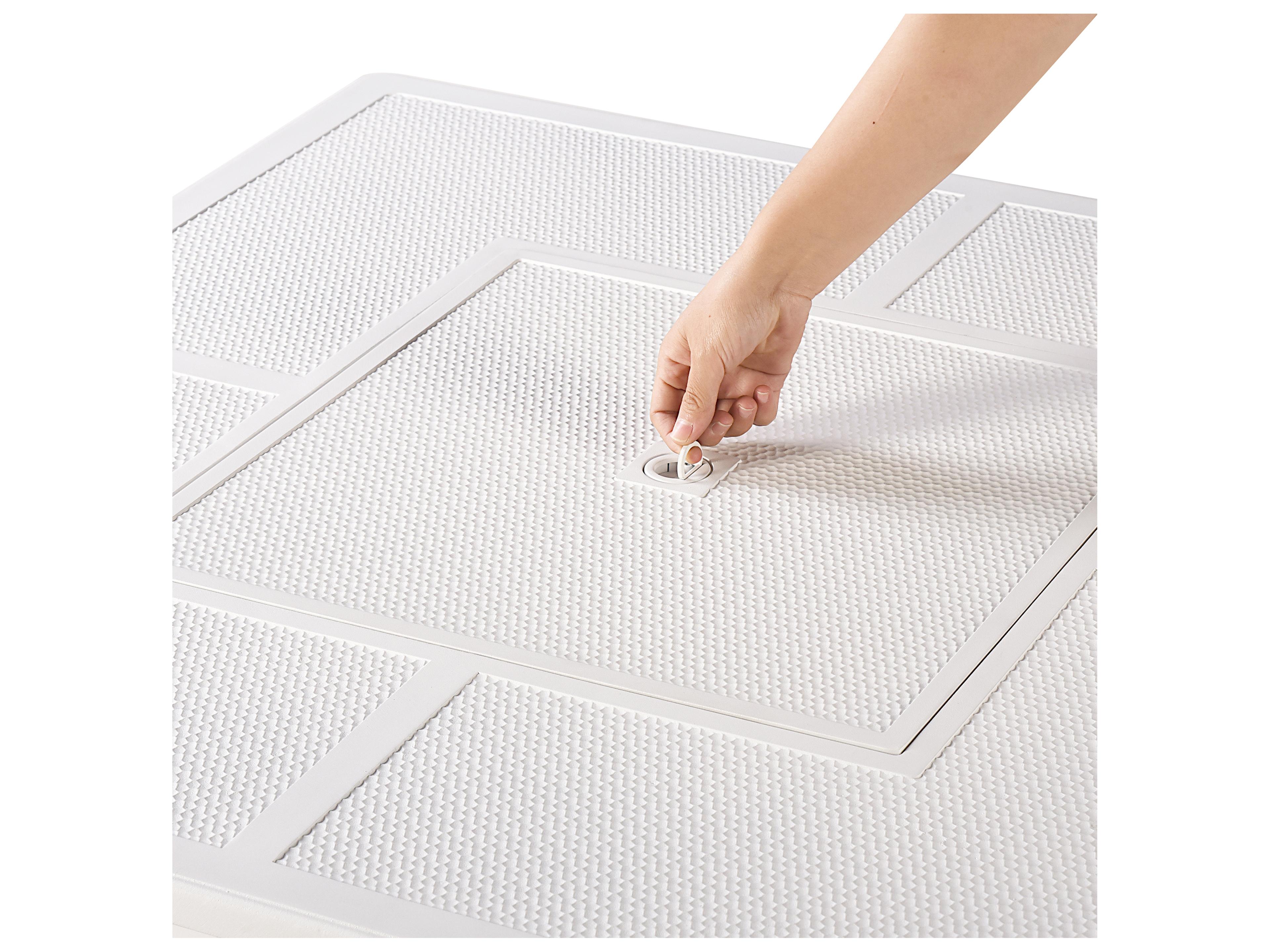 Oakland Living Square Aluminum Propane Patio Fire Pit Table with Glass Beads