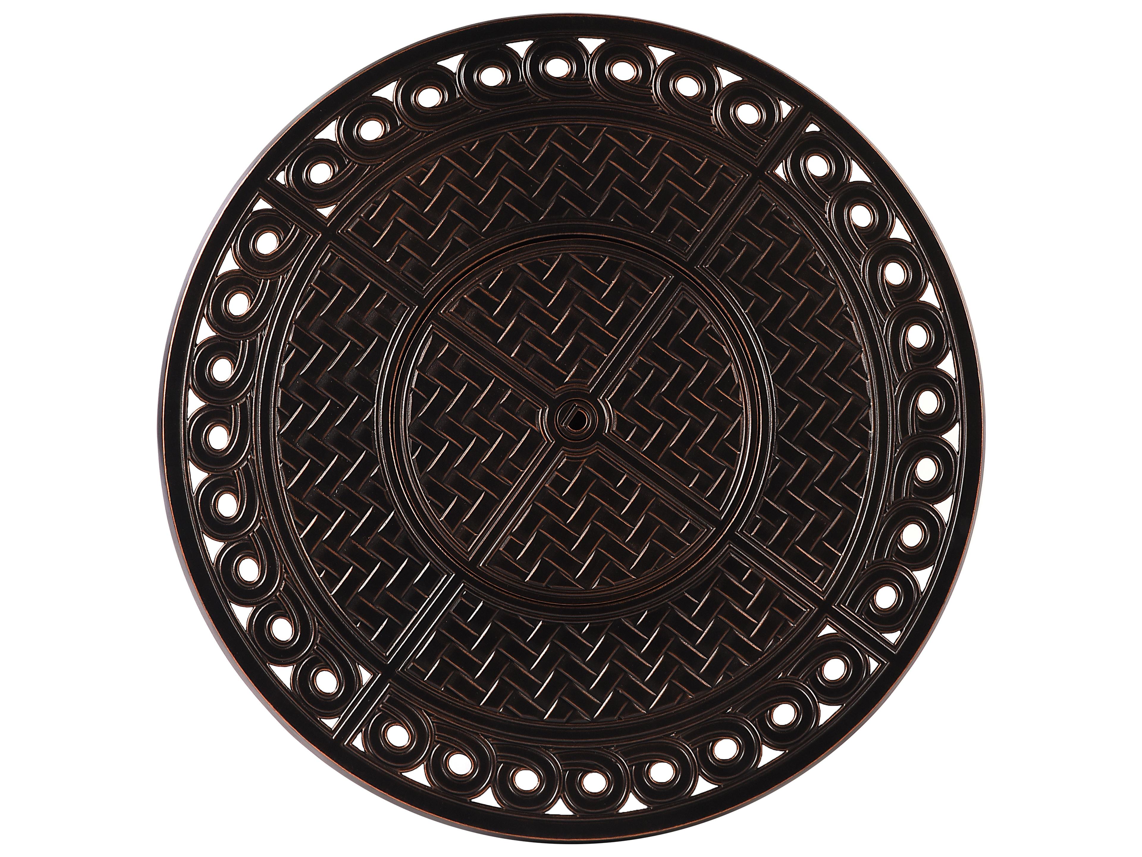 Oakland Living Aluminum 34'' Round Fire Pit Table Set