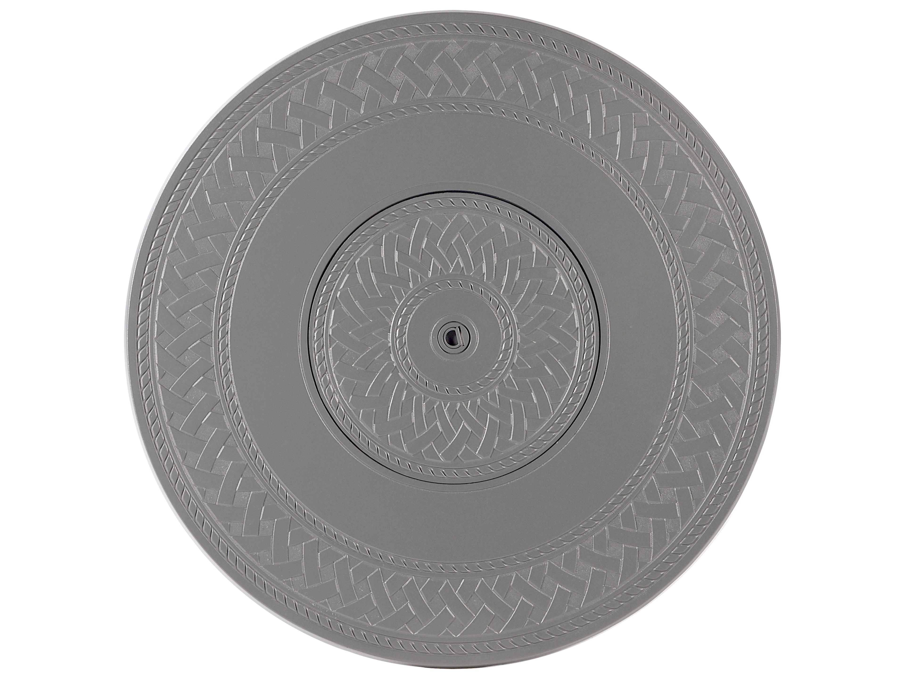 Oakland Living Round Aluminum Propane Outdoor Fire Pit Table with Glass Beads