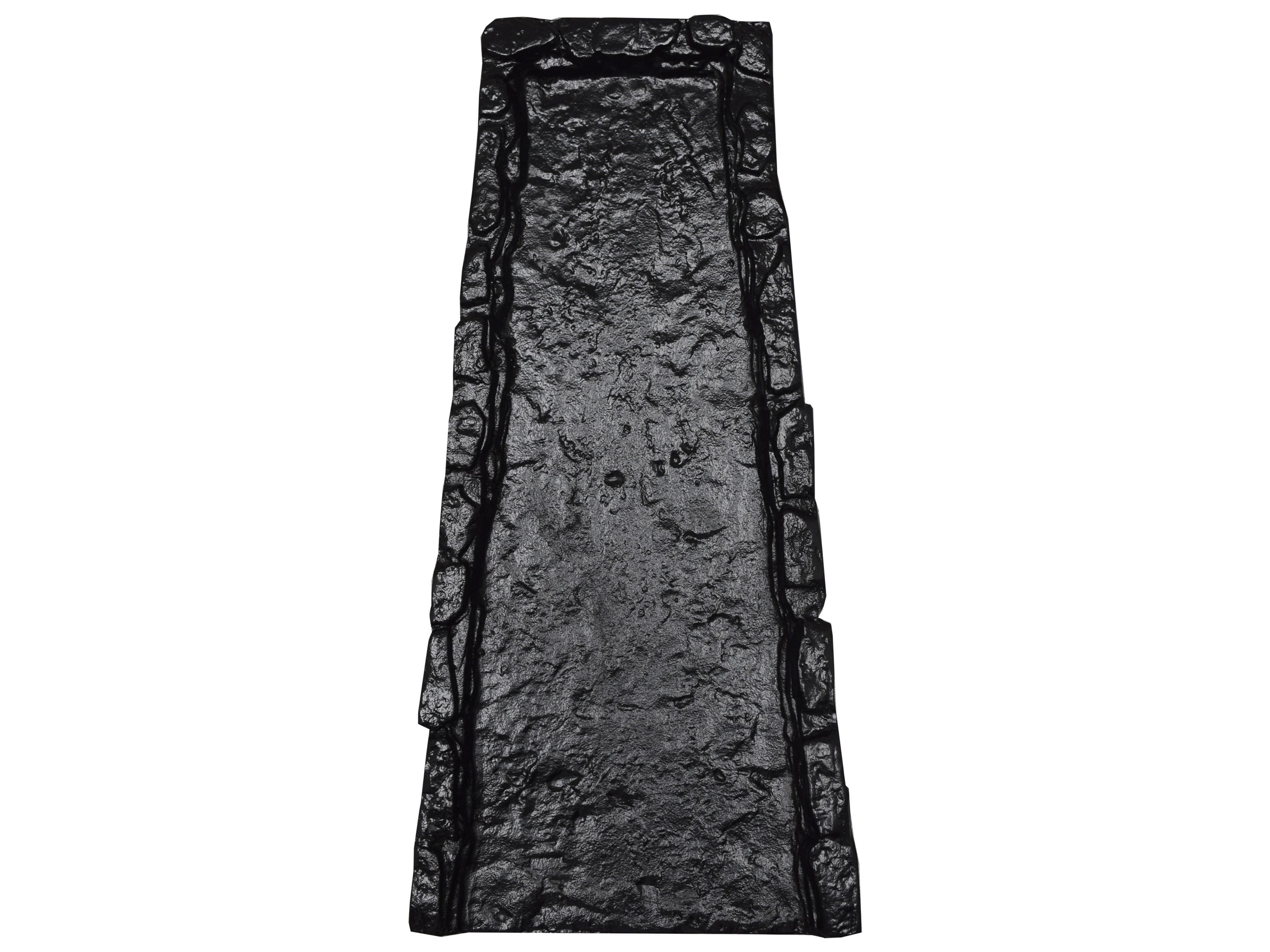 Black Slate Stone Rock Cast Aluminum Downspout Gutter 24'' Splash Block