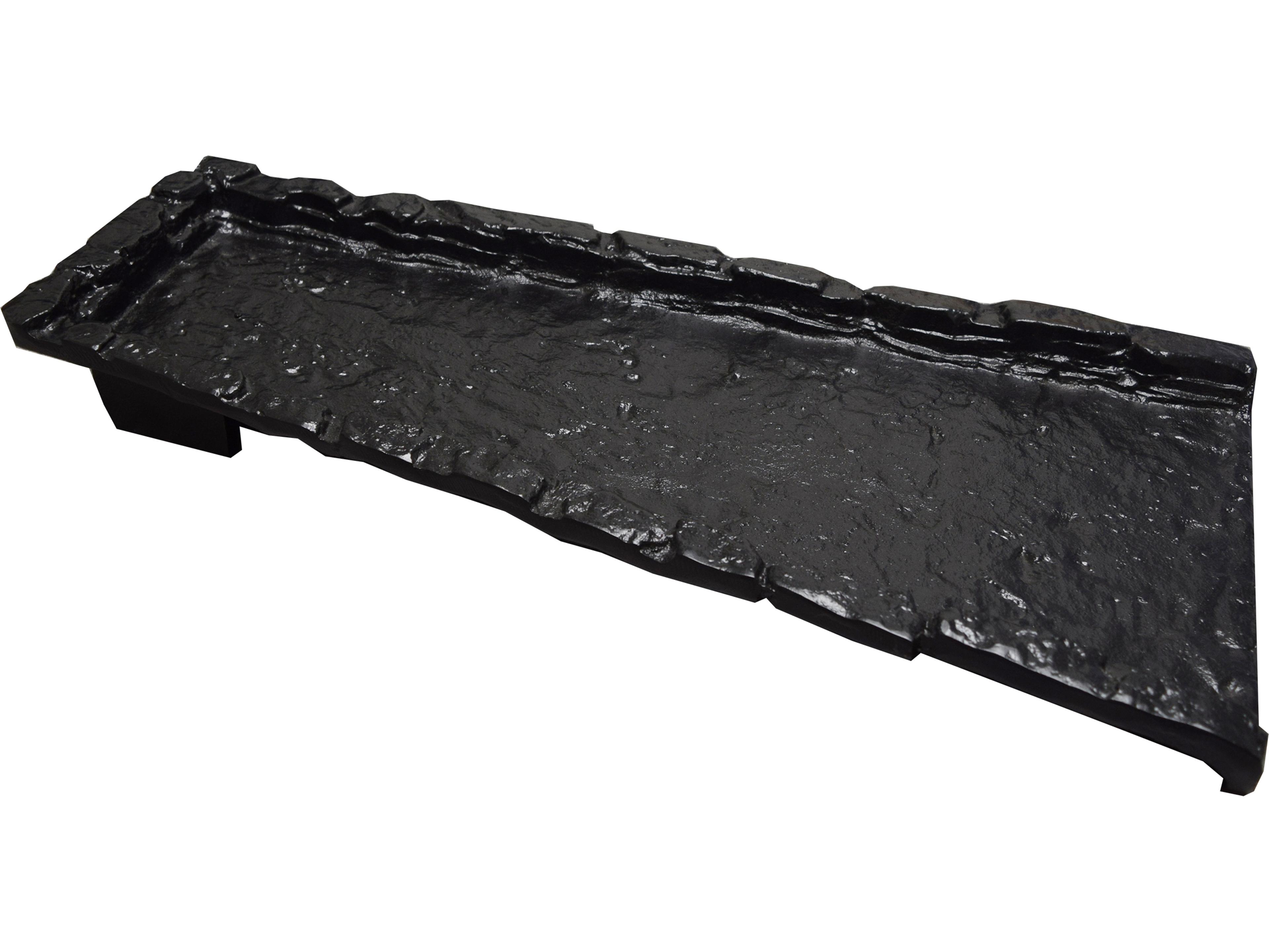 Oakland Living Black Slate Stone Rock Cast Aluminum Downspout Gutter 24'' Splash Block