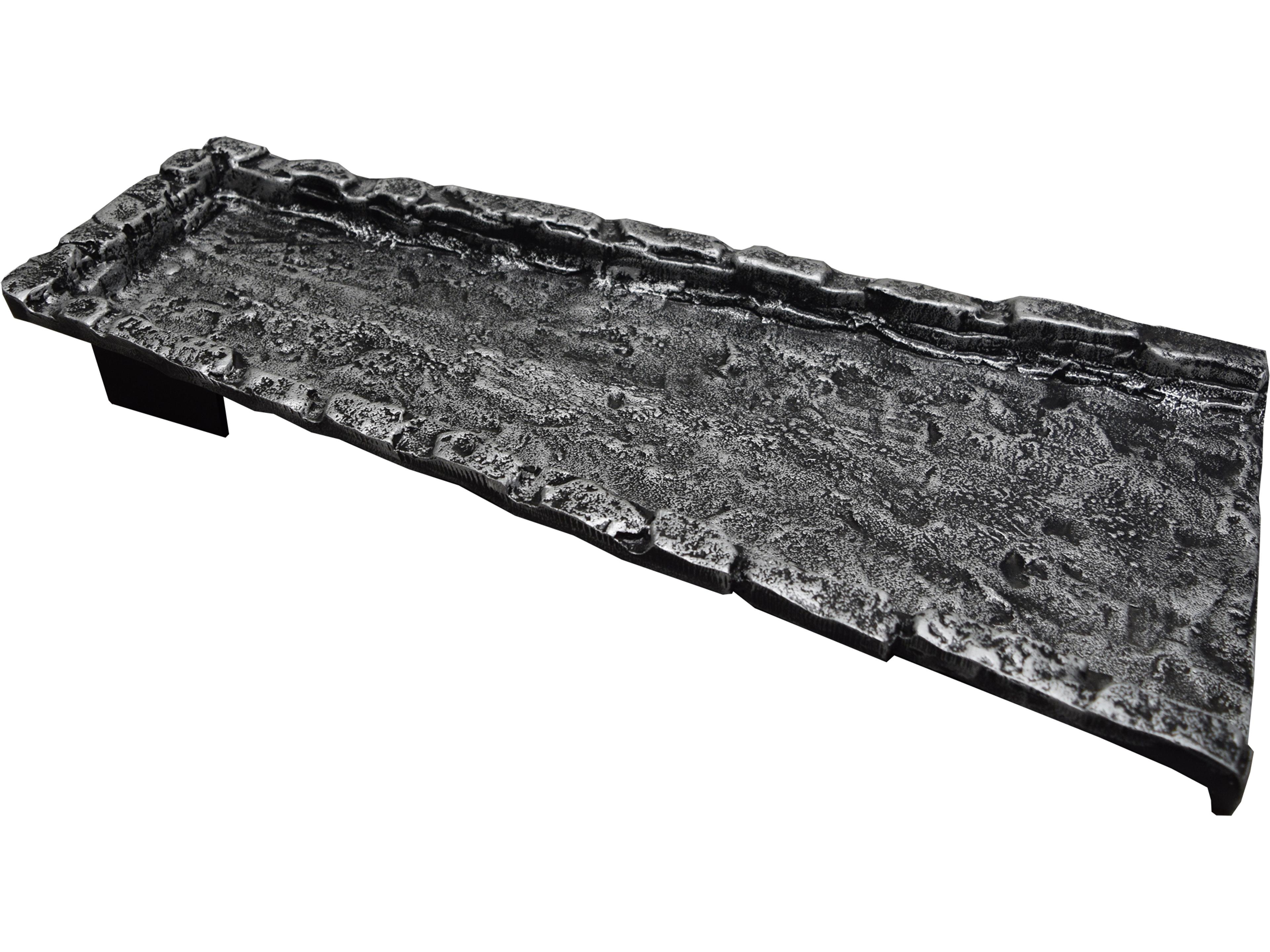 Oakland Living Silver Slate Stone Rock Cast Aluminum Downspout Gutter 24'' Splash Block