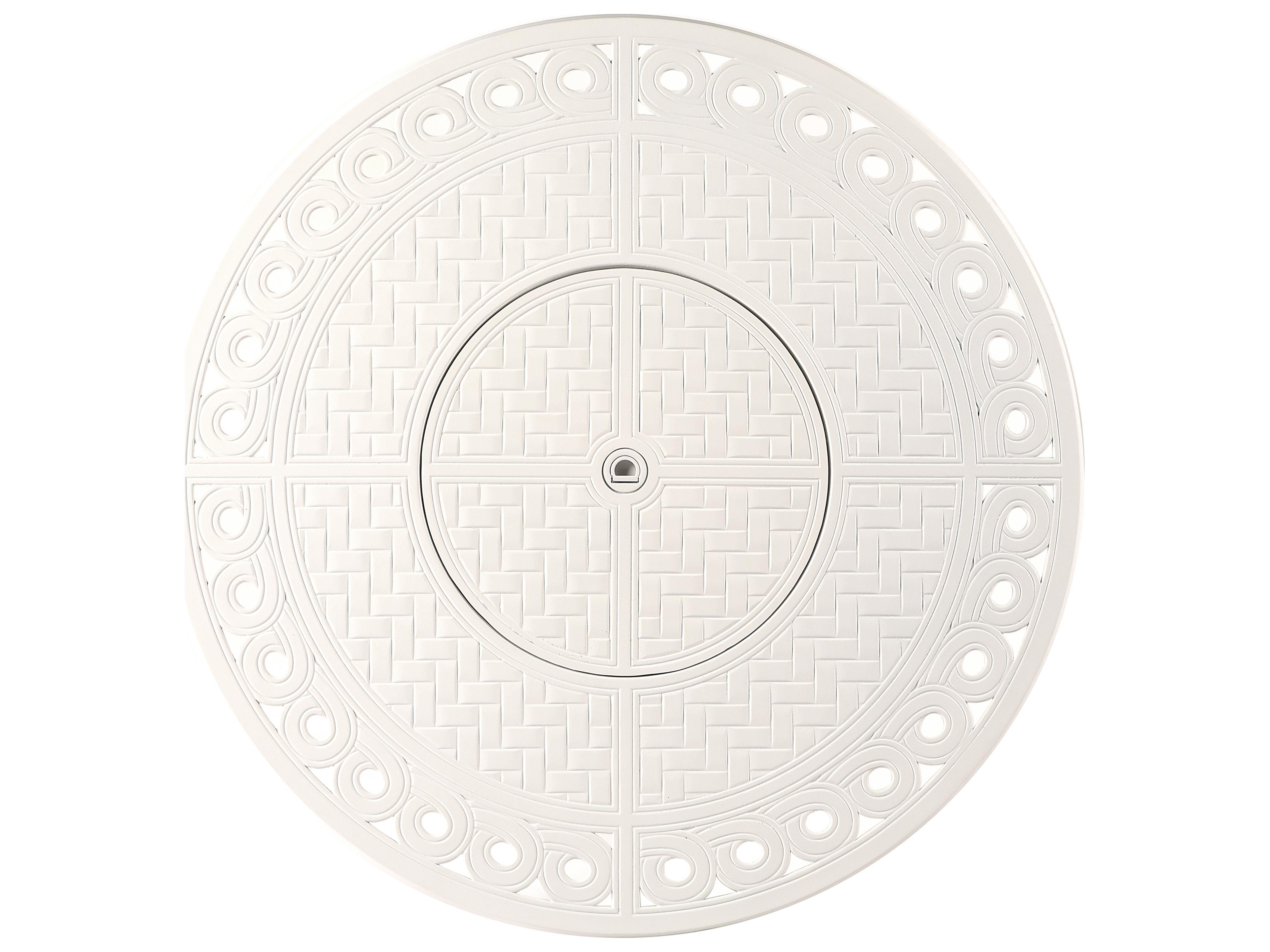 Oakland Living Round Aluminum Propane Patio Fire Pit Table with Glass Beads