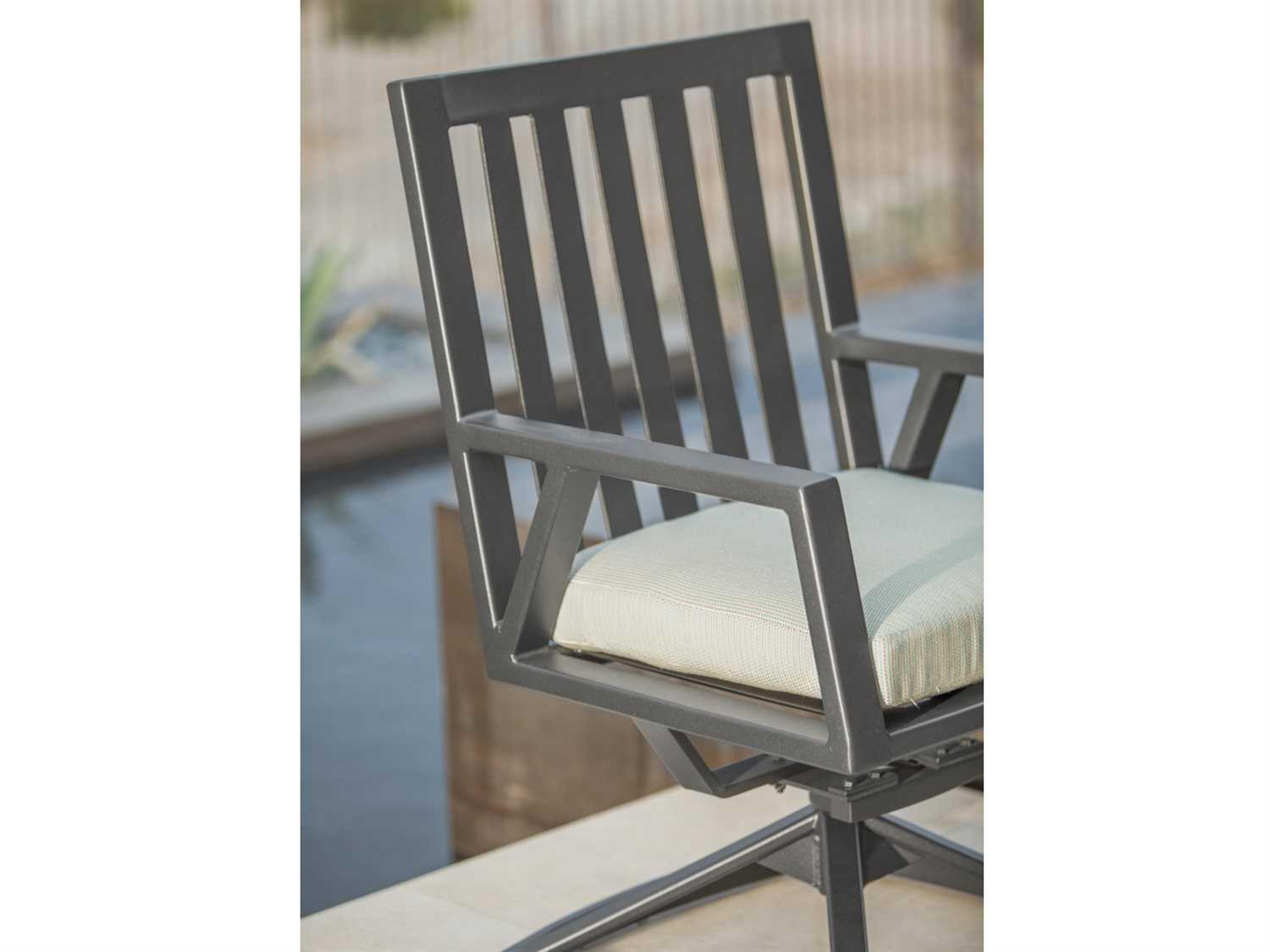 OW Lee Aris Aluminum Outdoor Patio Dining Arm Chair