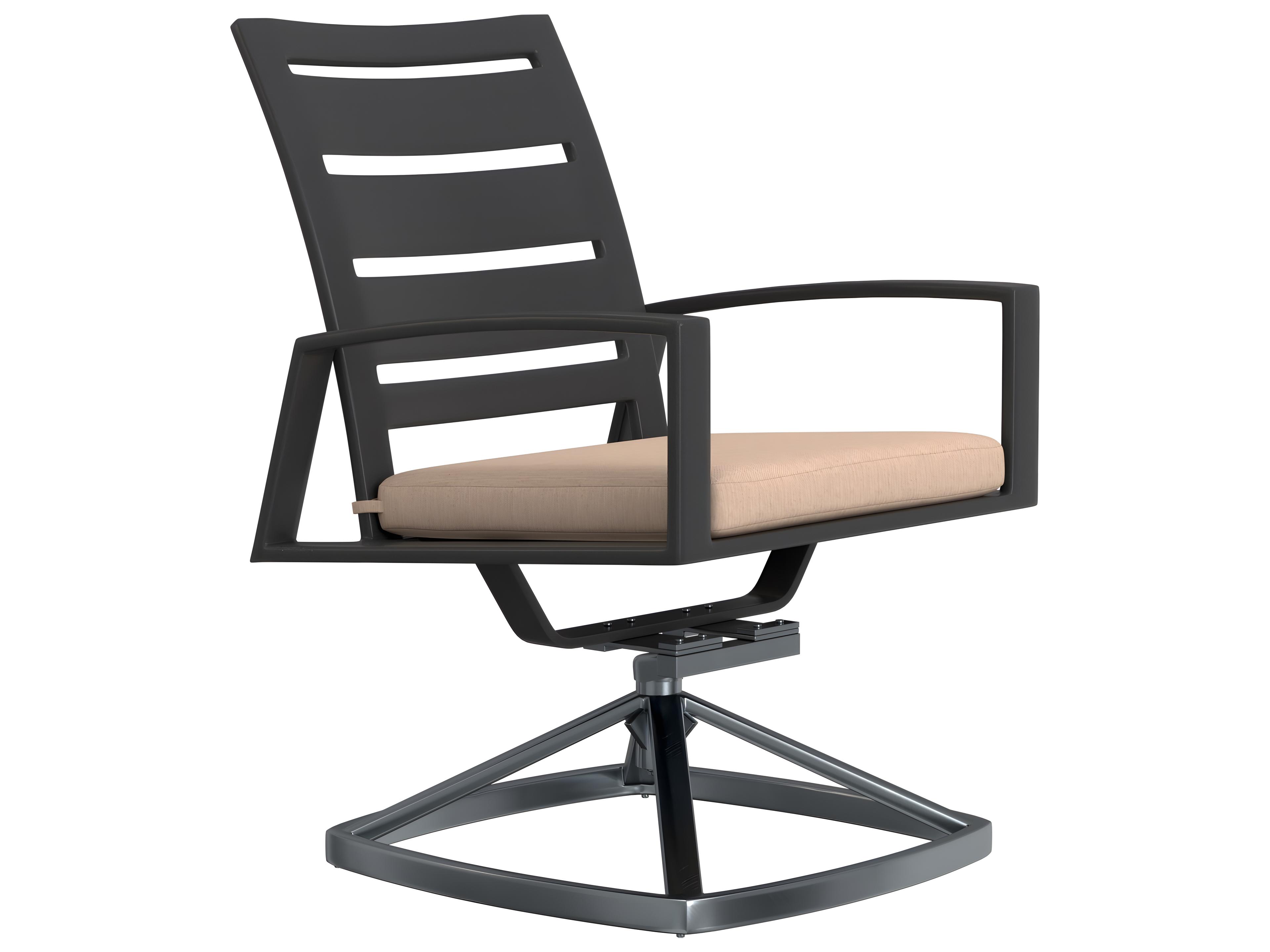 Arc Aluminum Swivel Rocker Dining Arm Chair