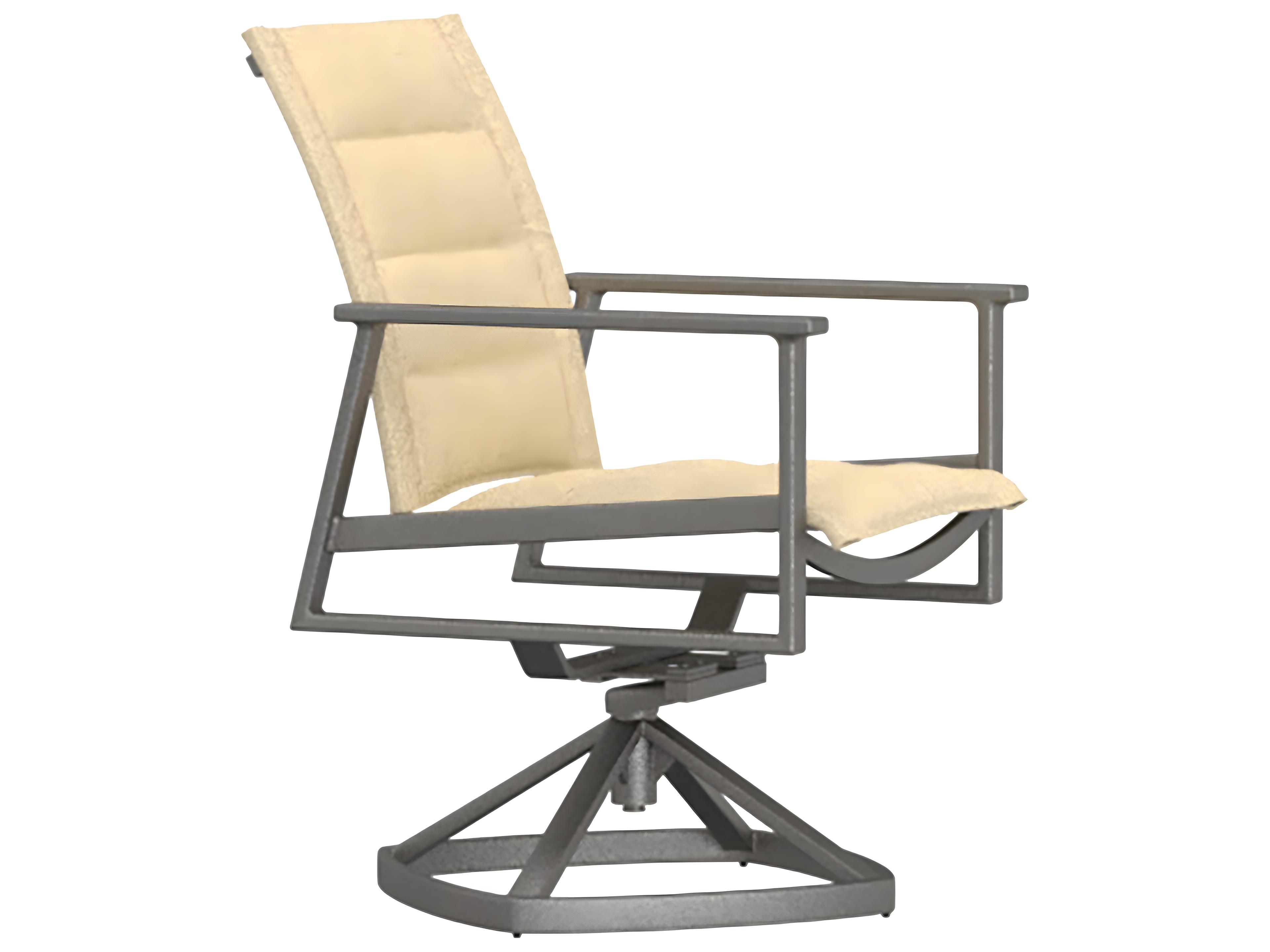 Marin Cushion Aluminum Swivel Rocker Patio Dining Arm Chair