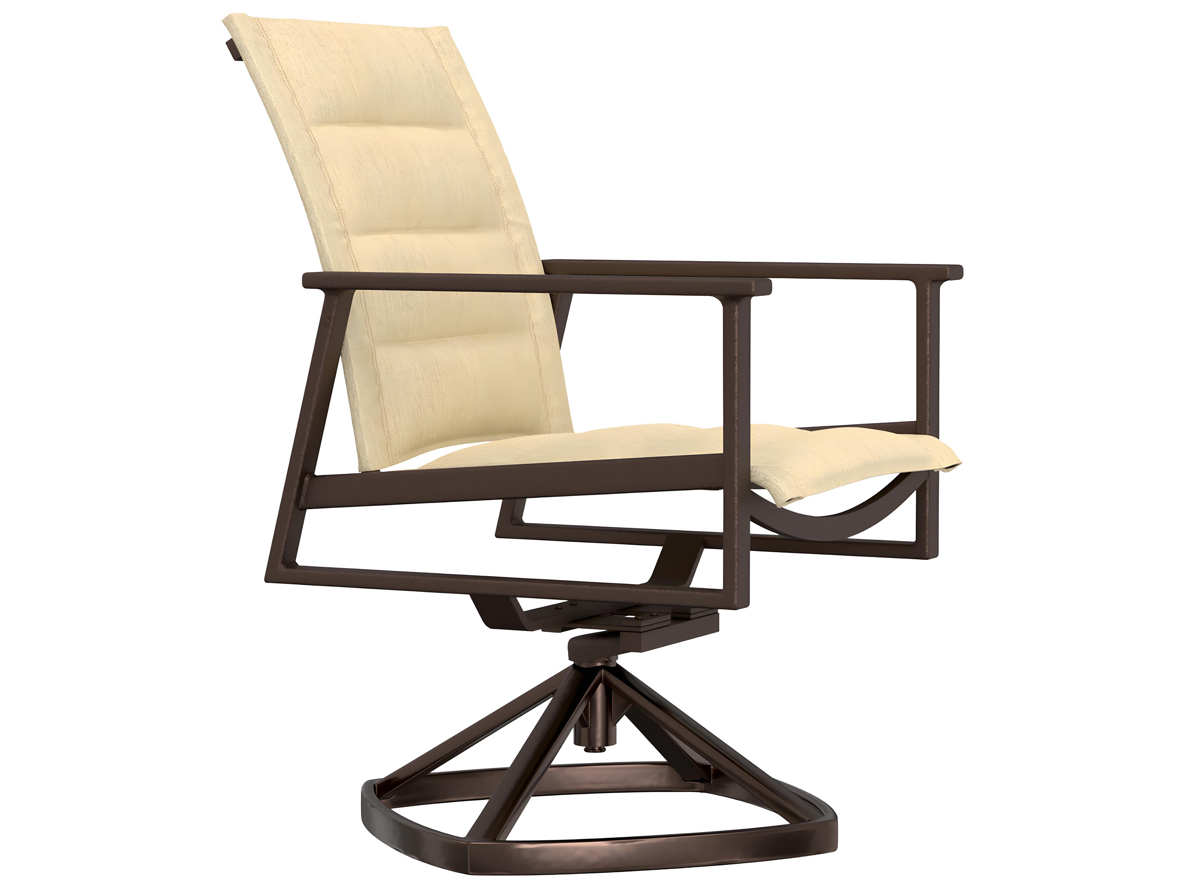 OW Lee Marin Cushion Aluminum Swivel Rocker Patio Dining Arm Chair