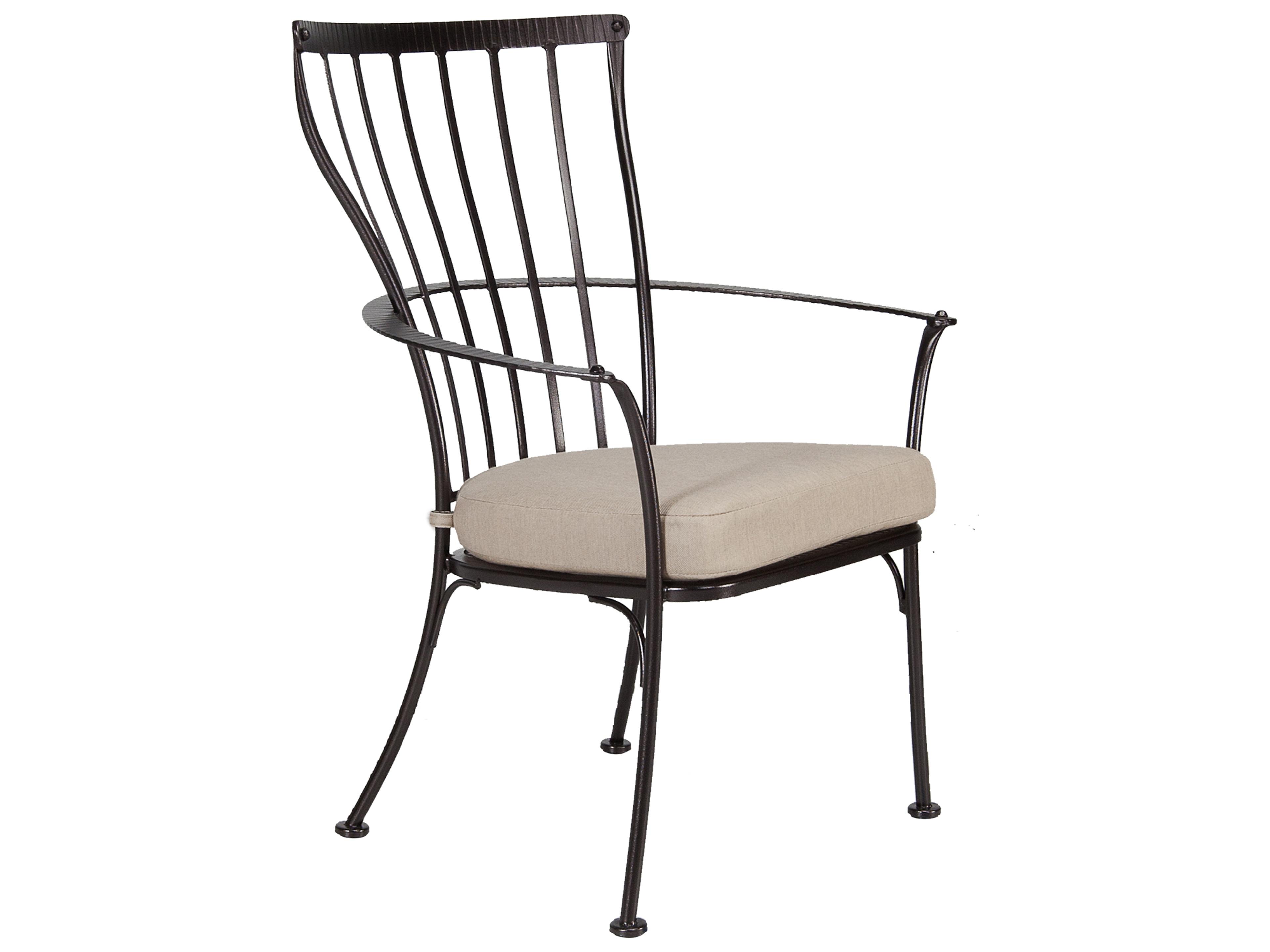OW Lee Monterra Wrought Iron Outdoor Dining Arm Chair
