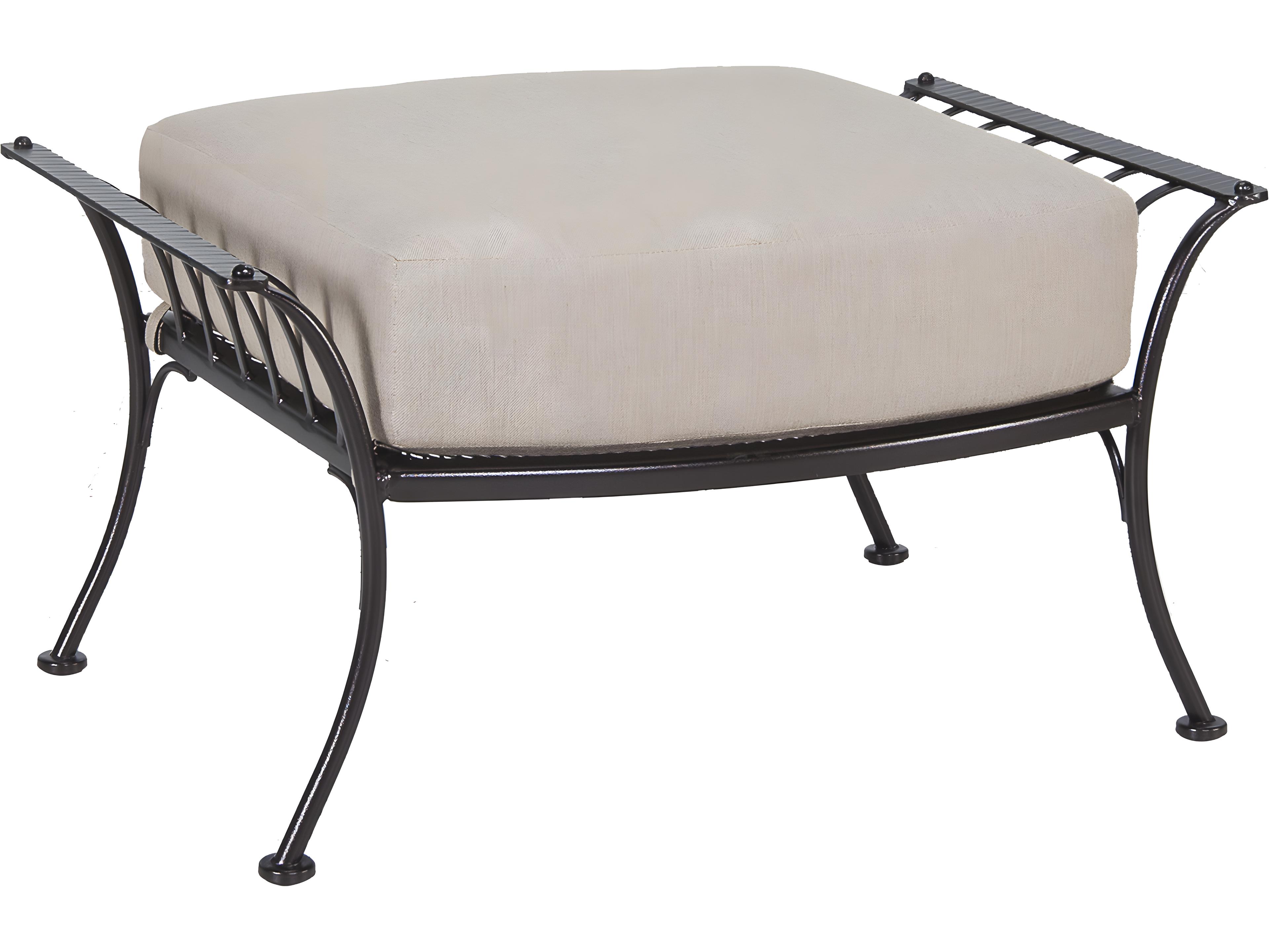 Monterra Wrought Iron Outdoor Ottoman