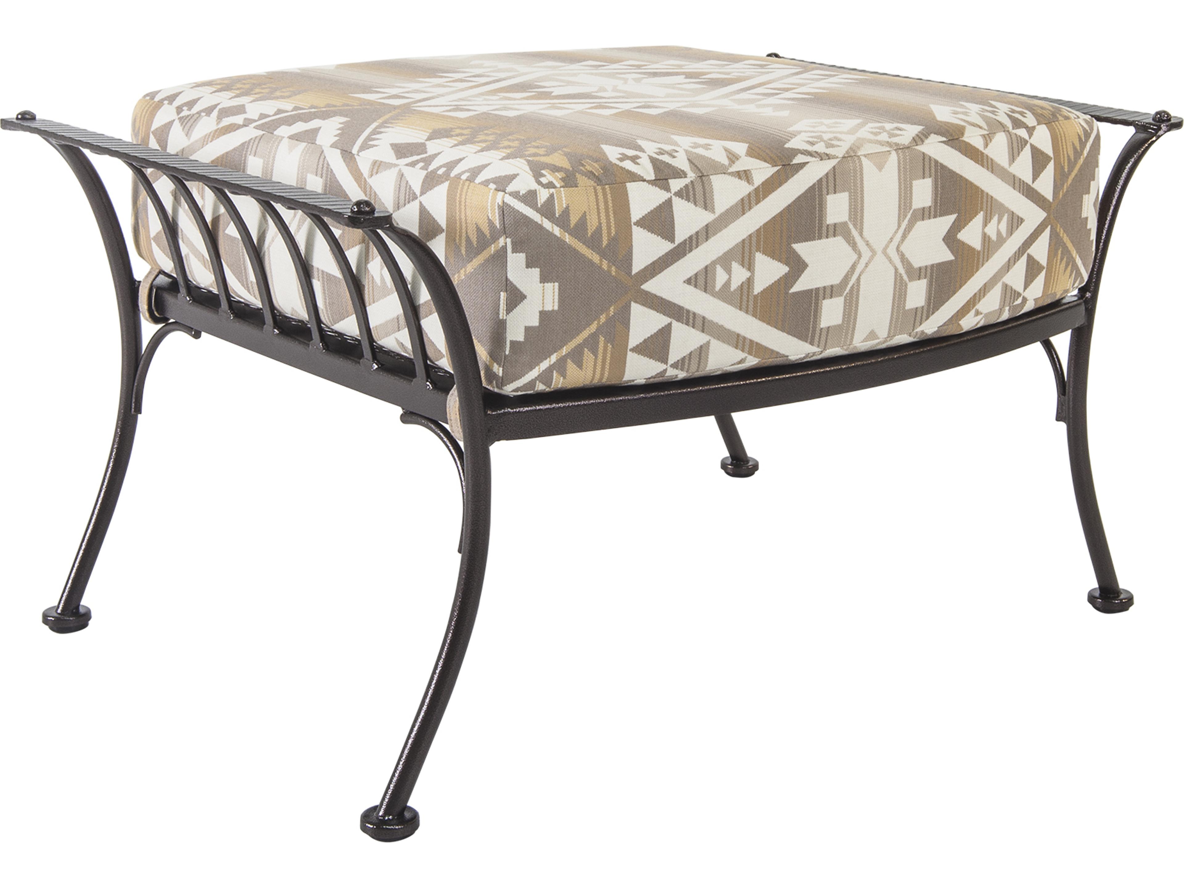 OW Lee Monterra Wrought Iron Outdoor Ottoman