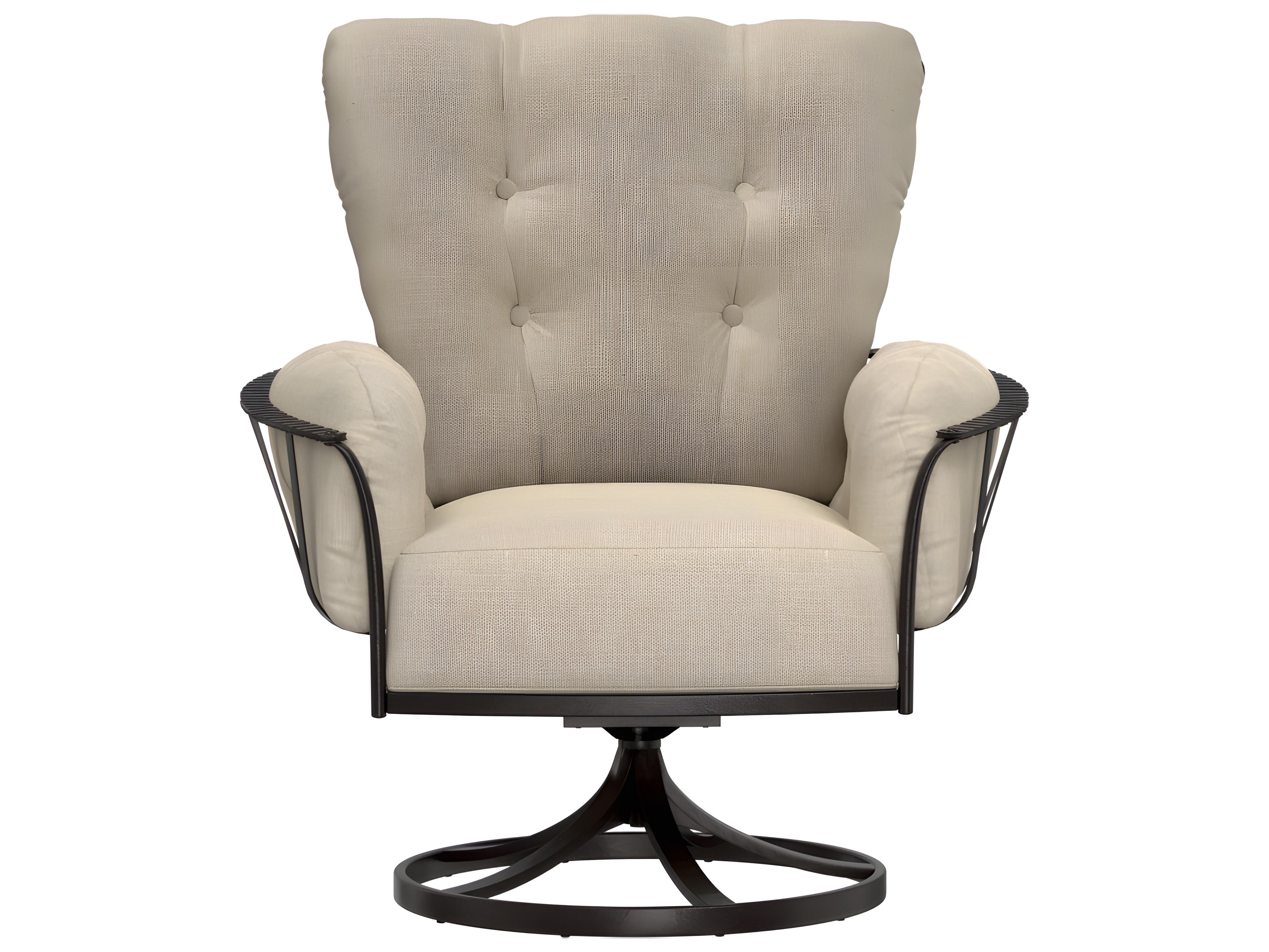OW Lee Monterra Wrought Iron Swivel Rocker Outdoor Patio Lounge Chair
