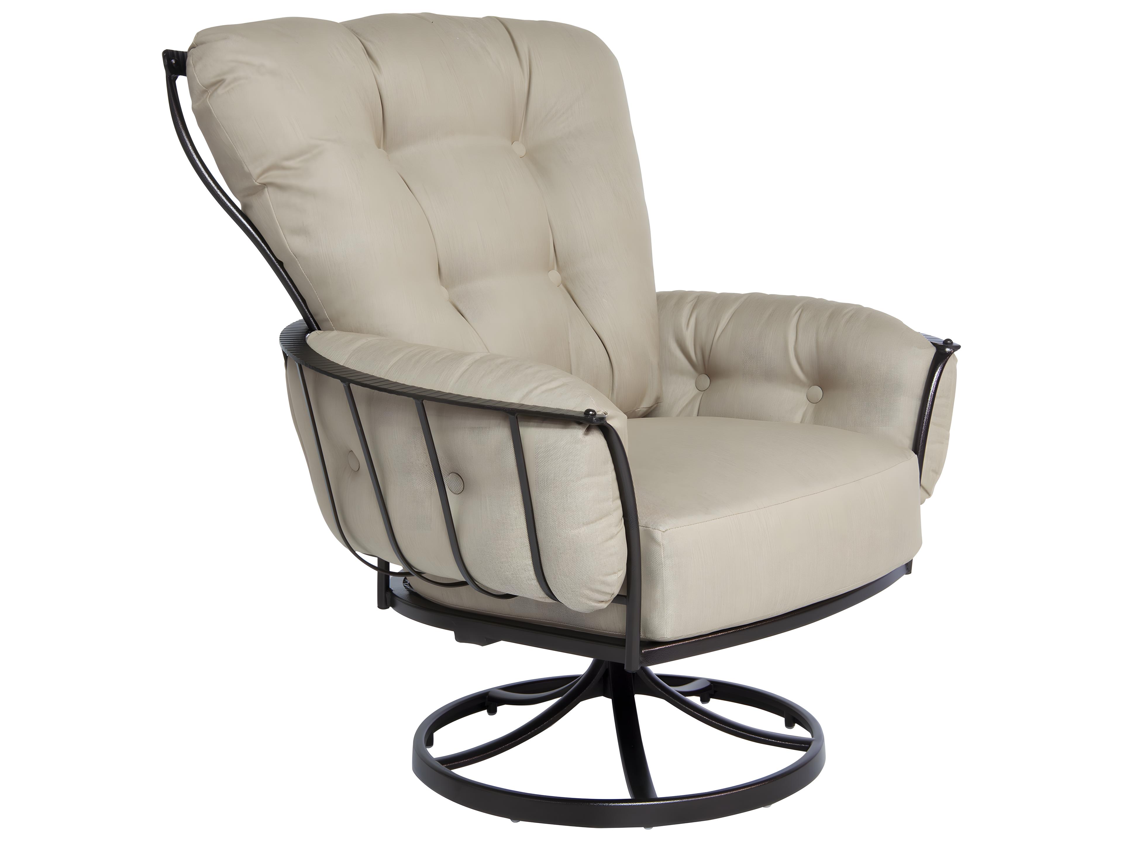 Monterra Wrought Iron Swivel Rocker Outdoor Patio Lounge Chair
