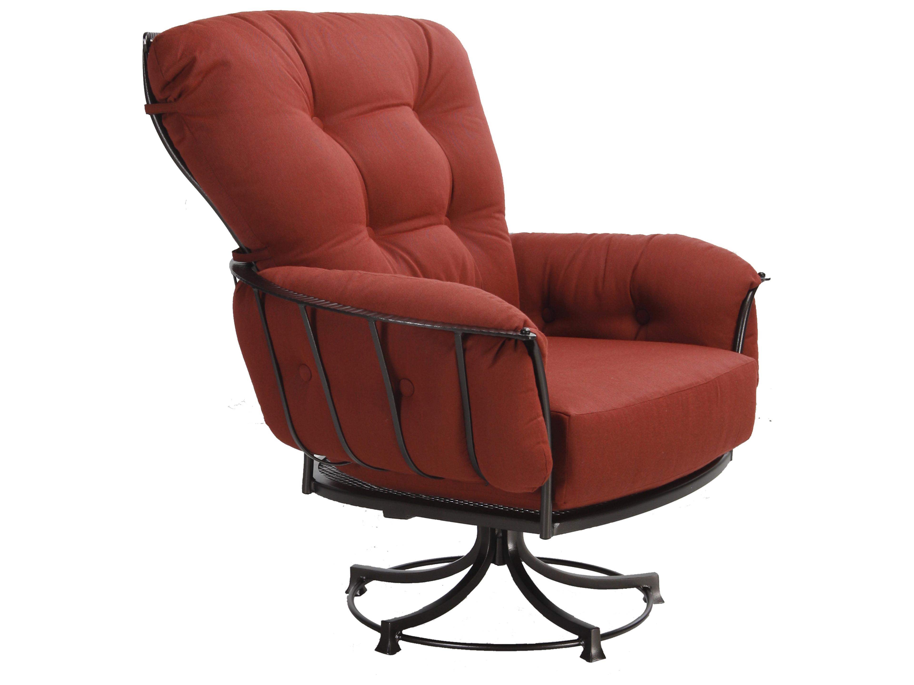 OW Lee Monterra Wrought Iron Swivel Rocker Outdoor Patio Lounge Chair