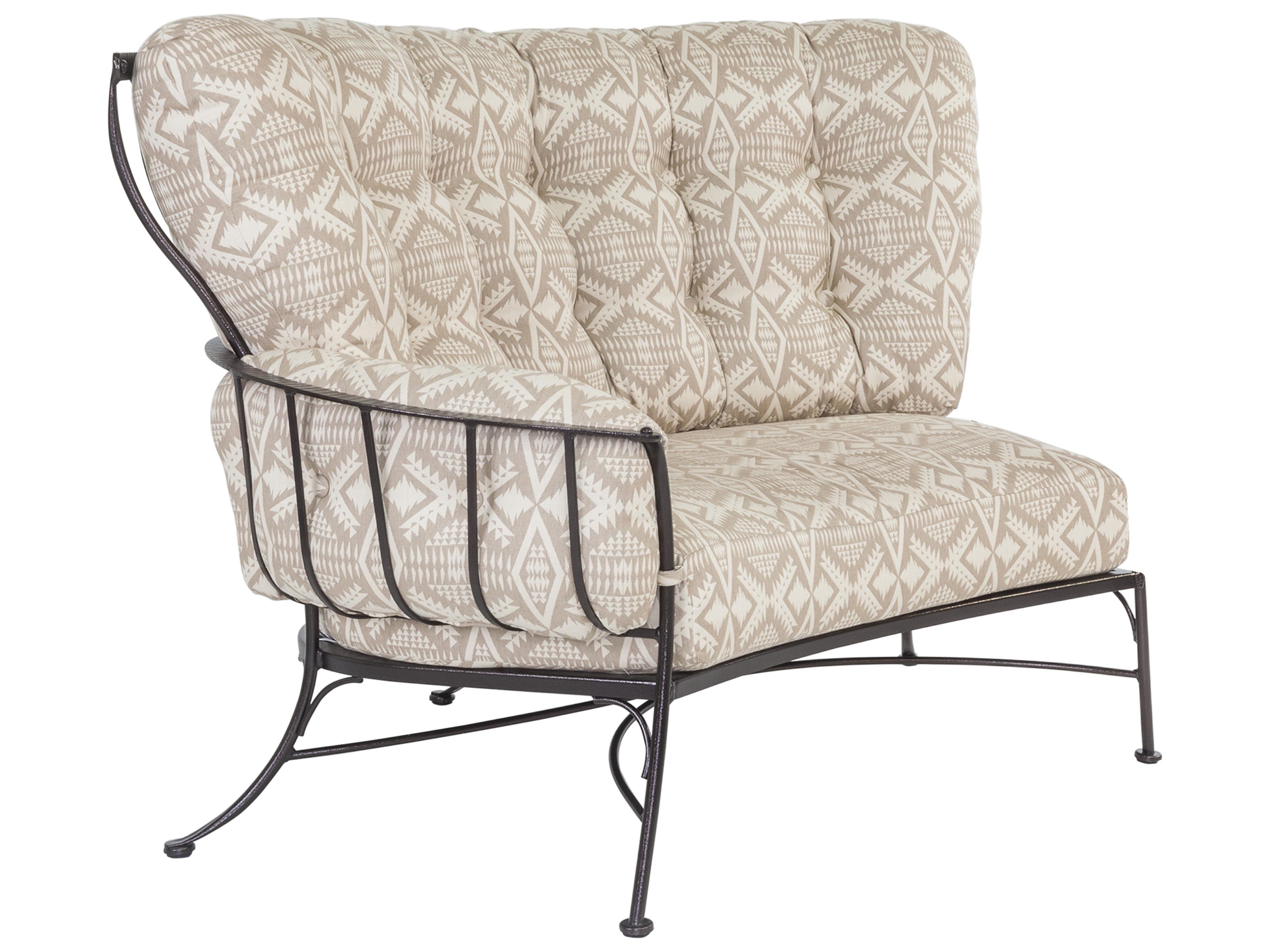 OW Lee Monterra Wrought Iron Sectional Right Lounge Chair