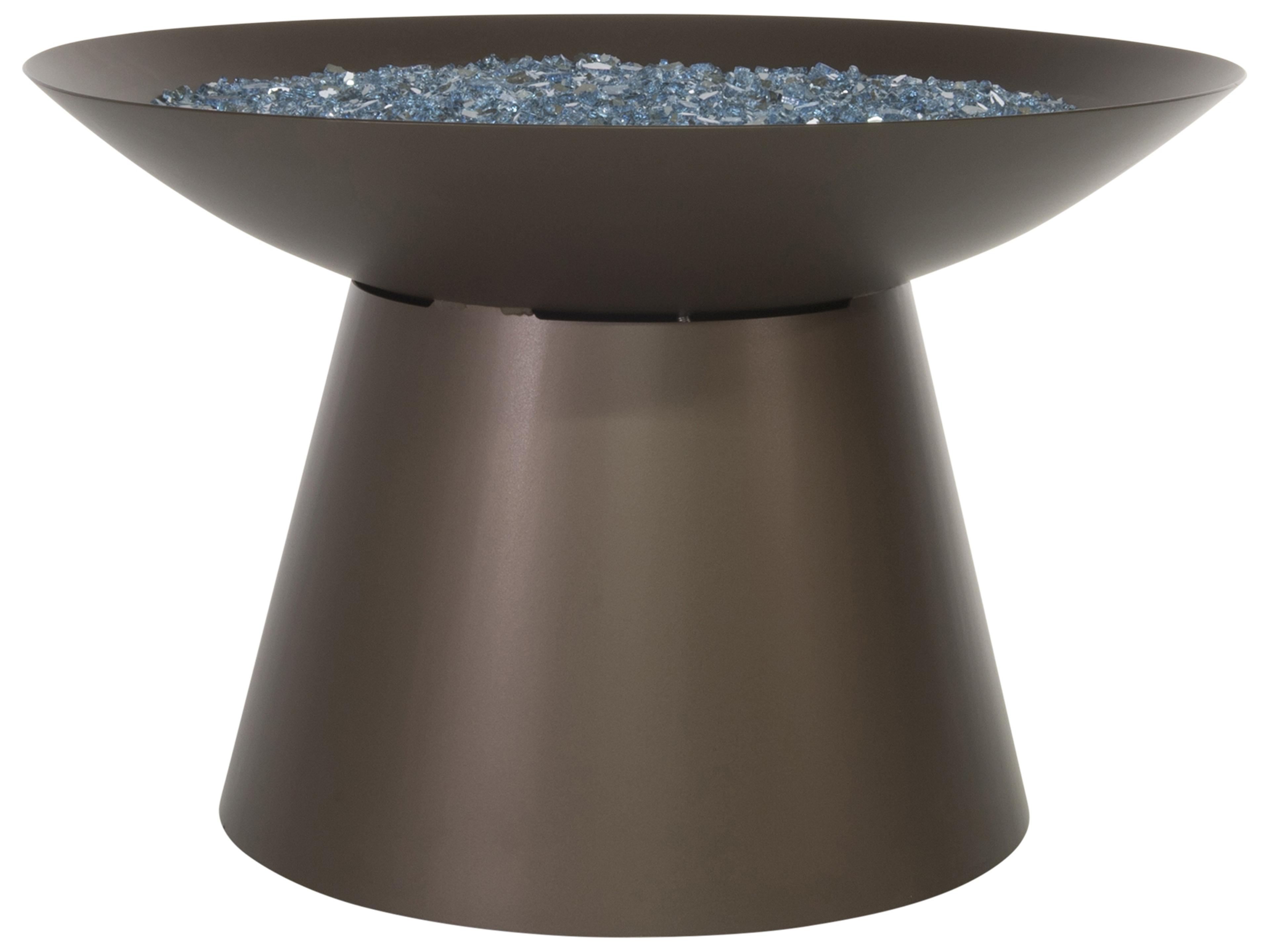 Casual Fireside Basso Wrought Iron Round Fire Pit Table