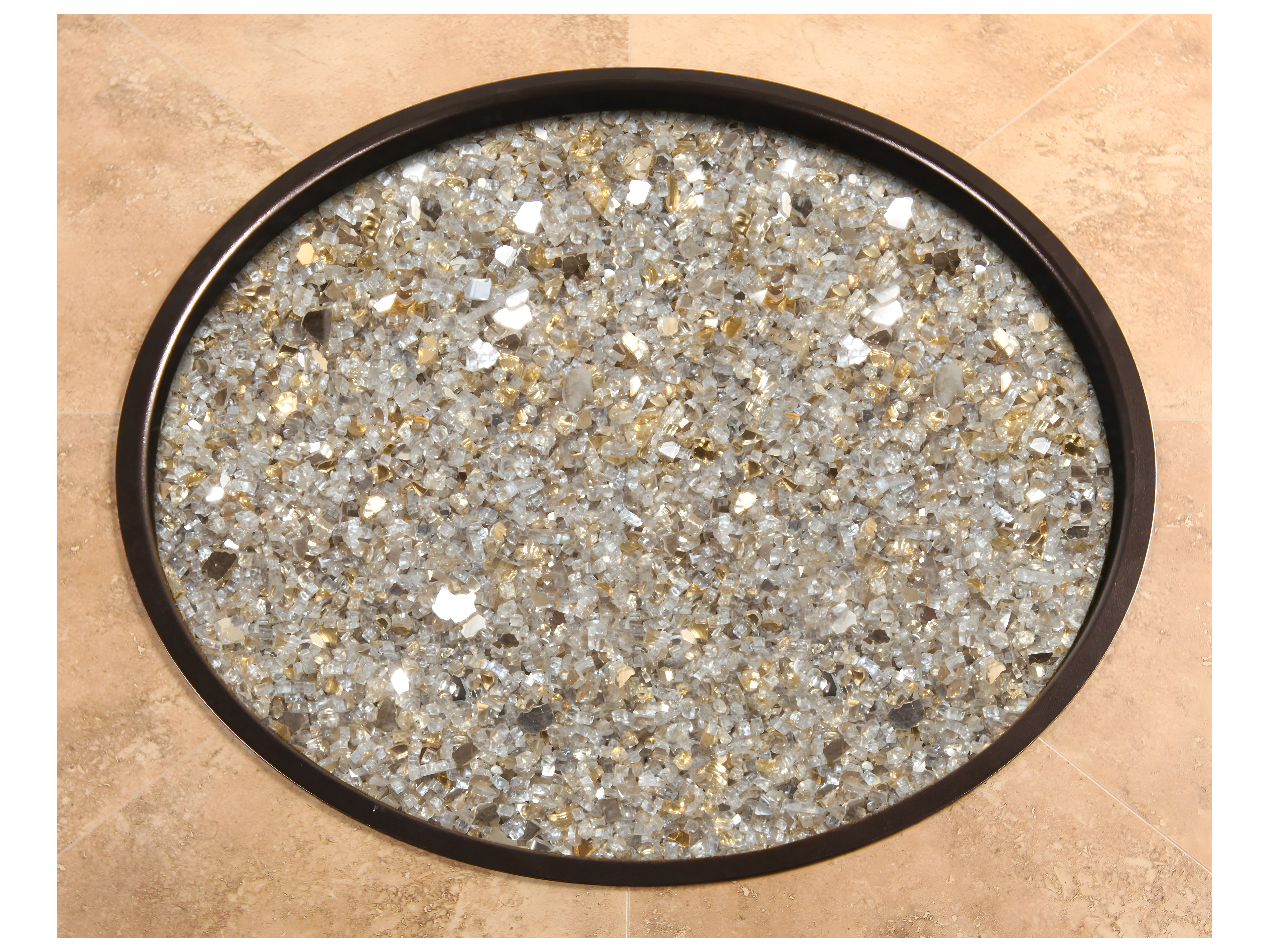 Casual Fireside Fire Media Champagne 6 lb. Mirrored Glass Kit