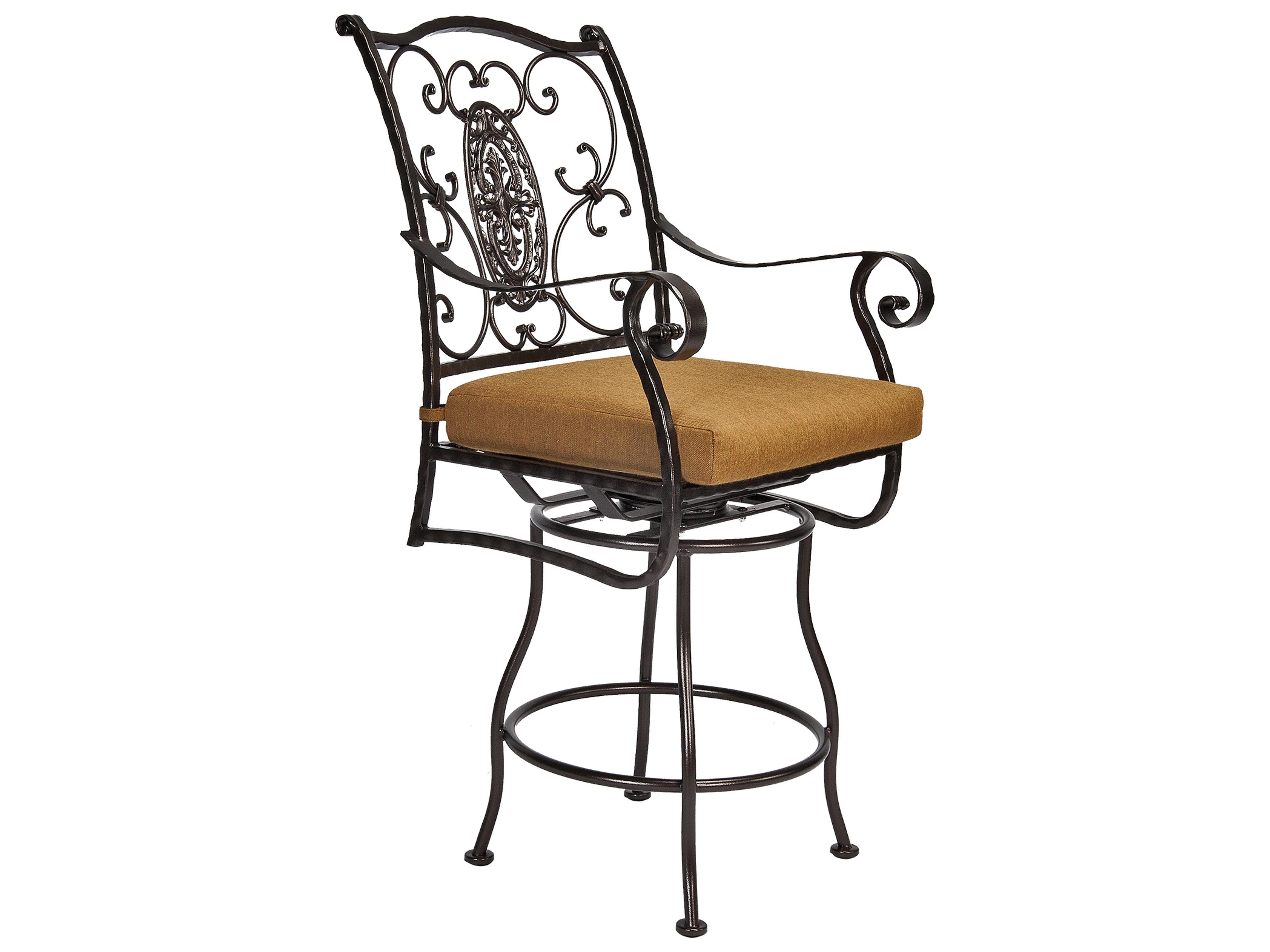 San Cristobal Wrought Iron Cushion Counter Stool