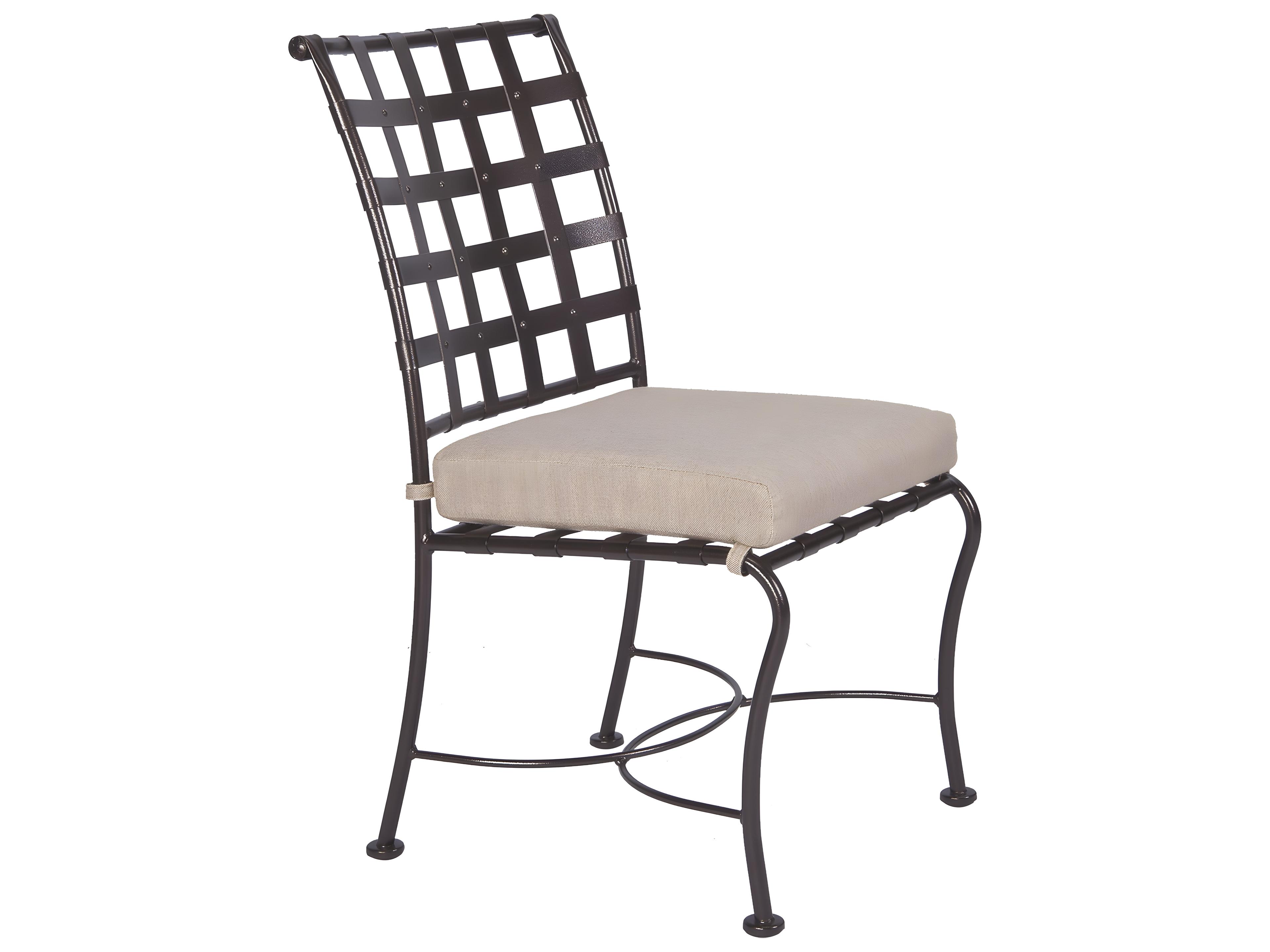 OW Lee Classico Wrought Iron Outdoor Dining Side Chair