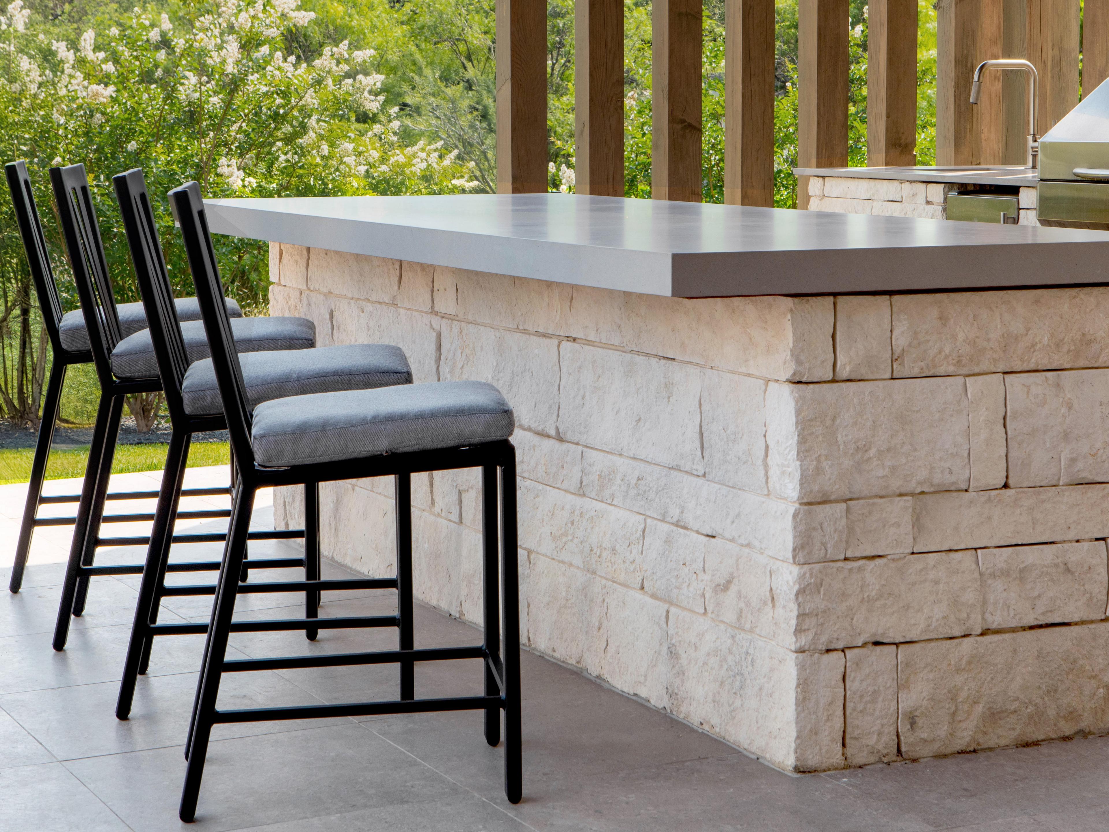 Aris Aluminum Cushion Bar Stool