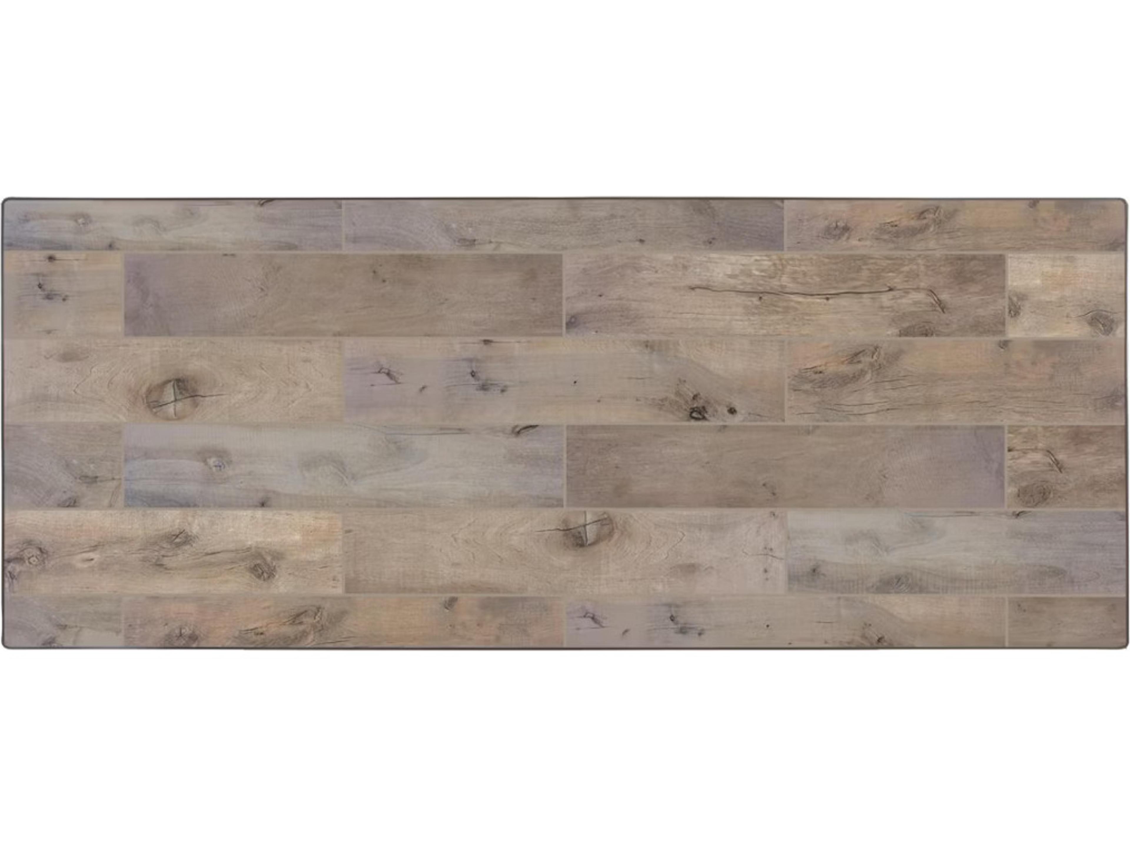 Dakota Porcelain Rectangular Table Top Aluminum Rim