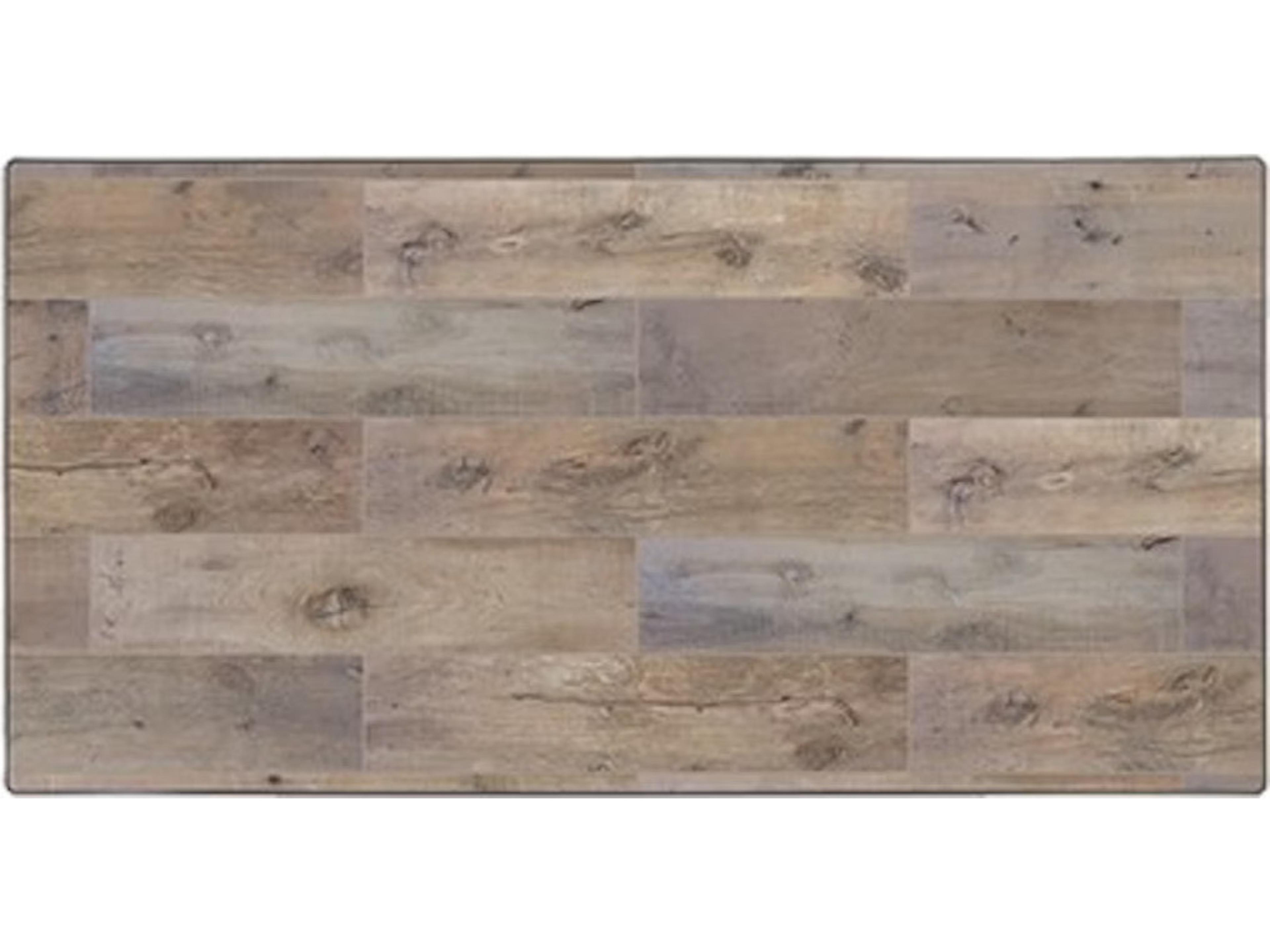 Dakota Porcelain Rectangular Table Top Aluminum Rim