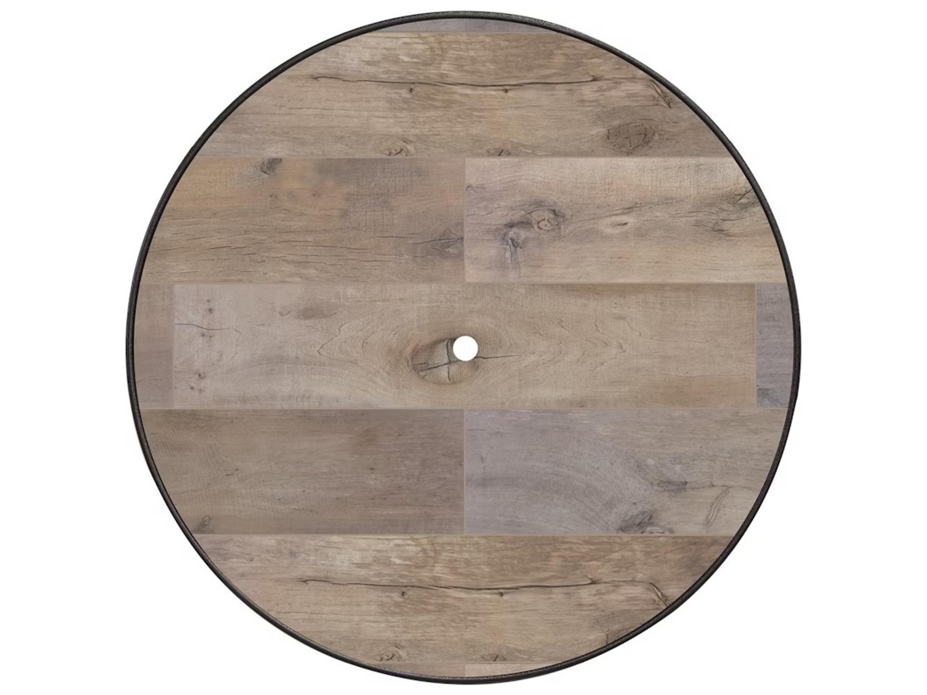 Dakota Porcelain Round Table Top Aluminum Rim & Umbrella Hole