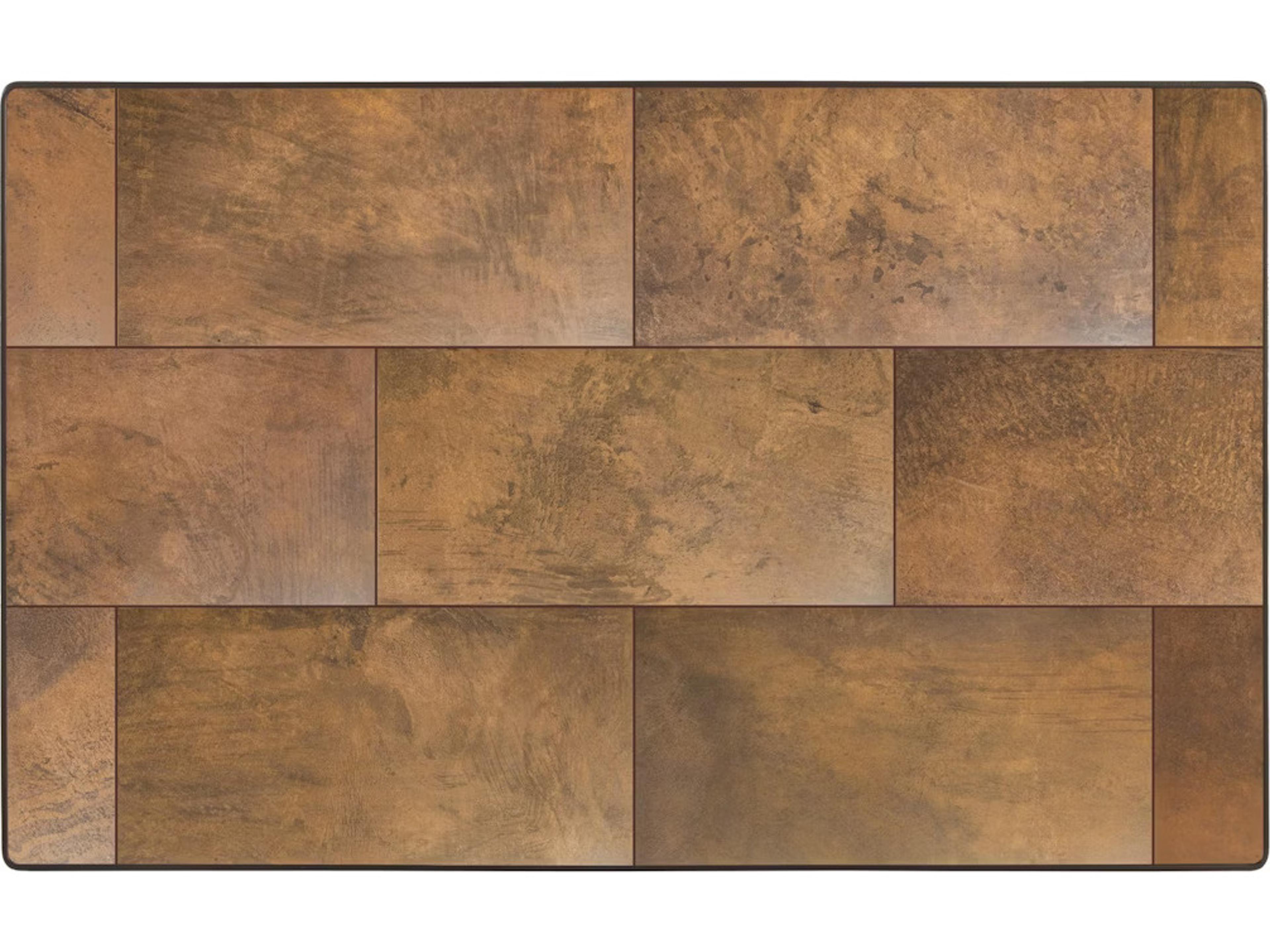 City Porcelain Rectangular Table Top with Aluminum Rim