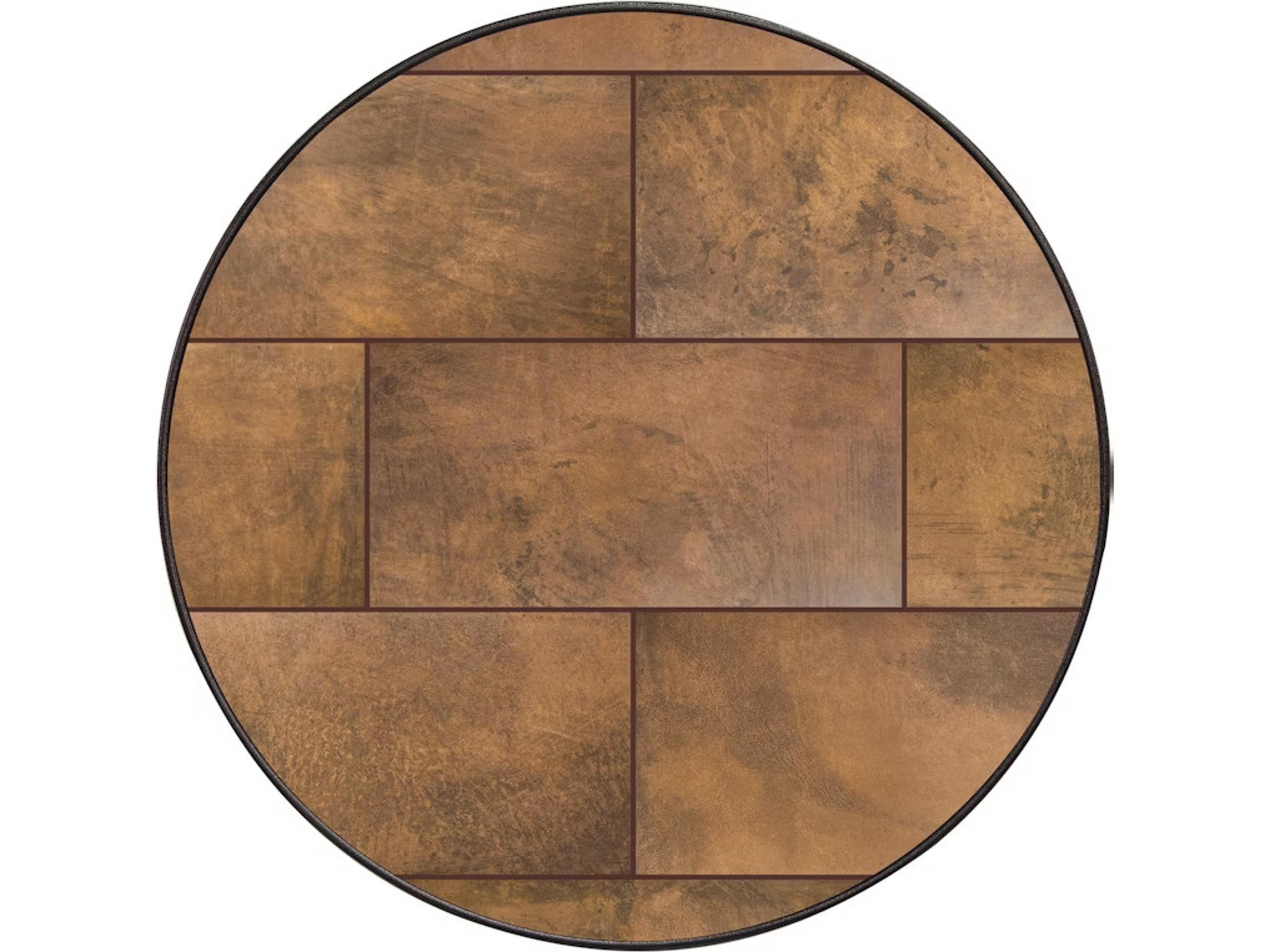 City Porcelain Round Table Top with Aluminum Rim