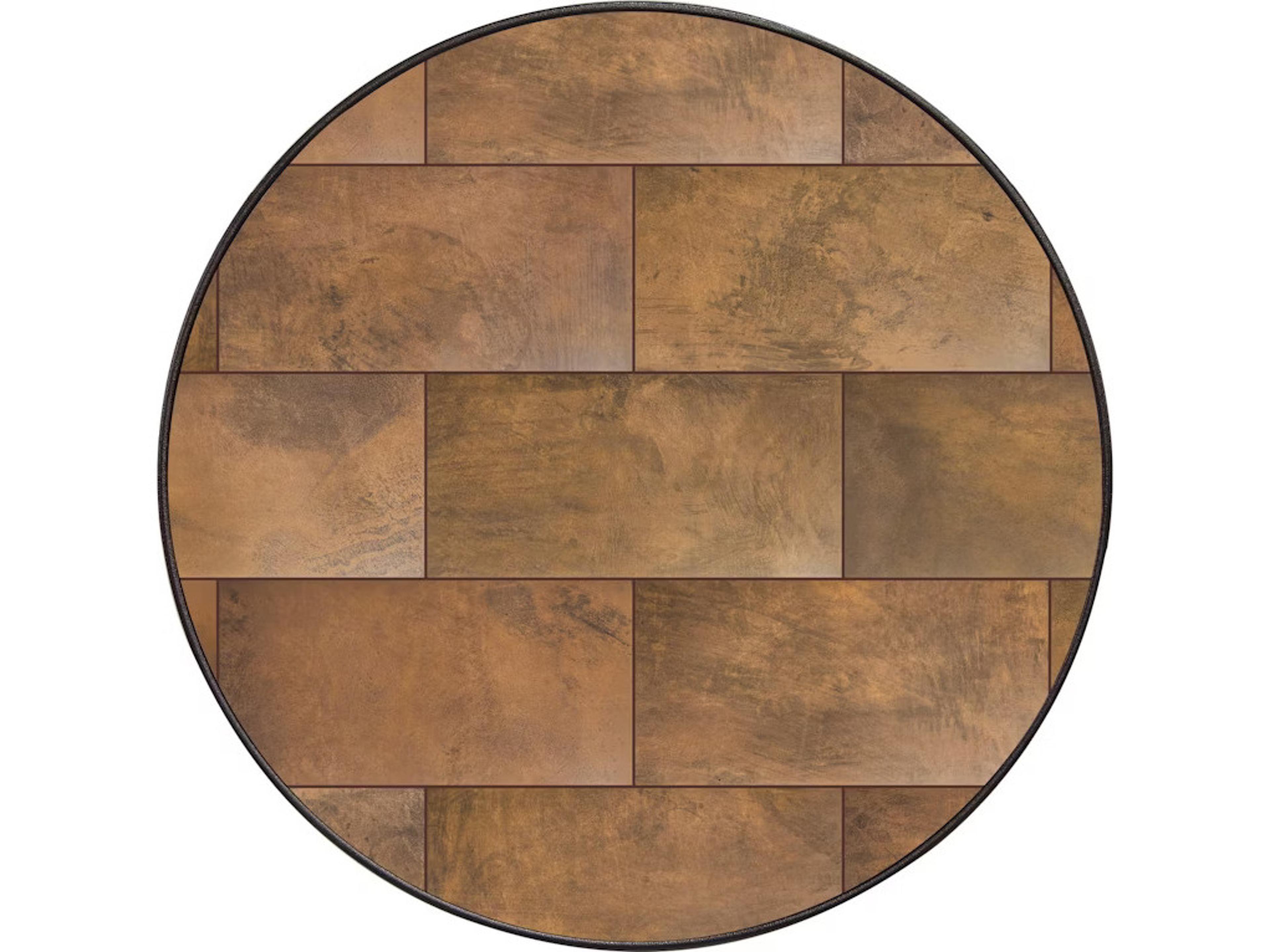 City Porcelain Round Table Top with Aluminum Rim