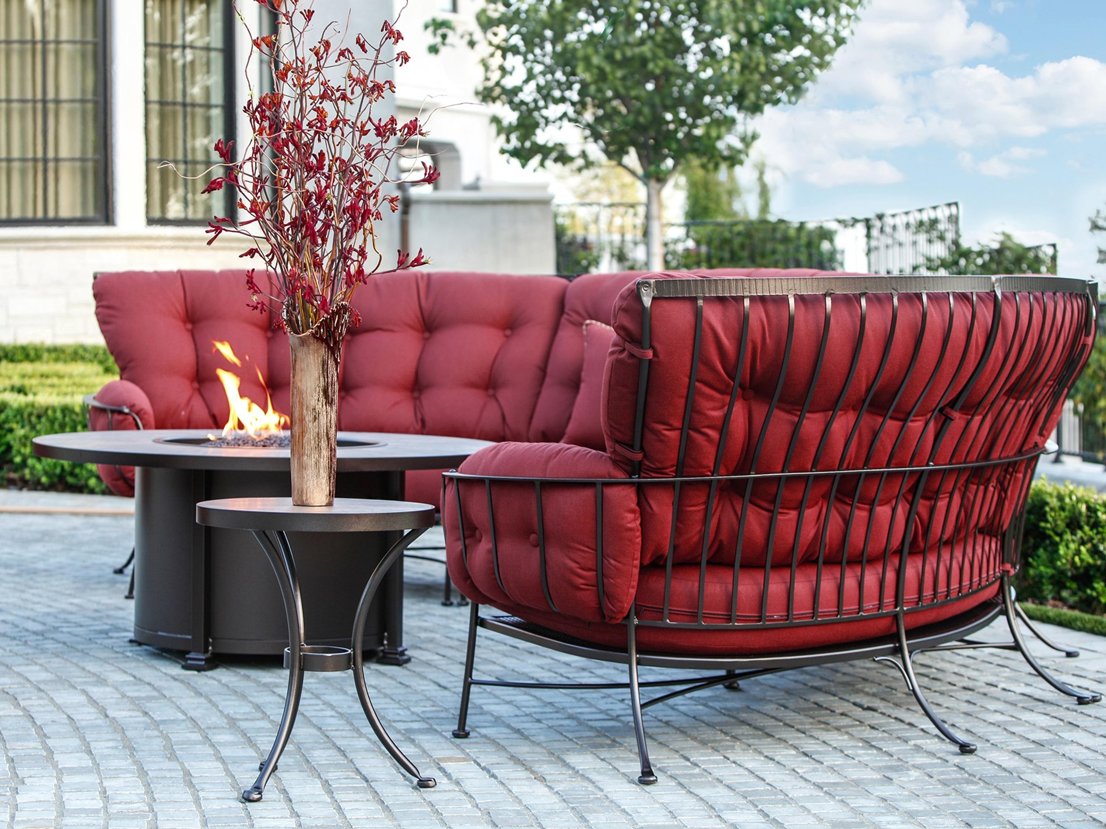 OW Lee Monterra Wrought Iron Cushion Lounge Set