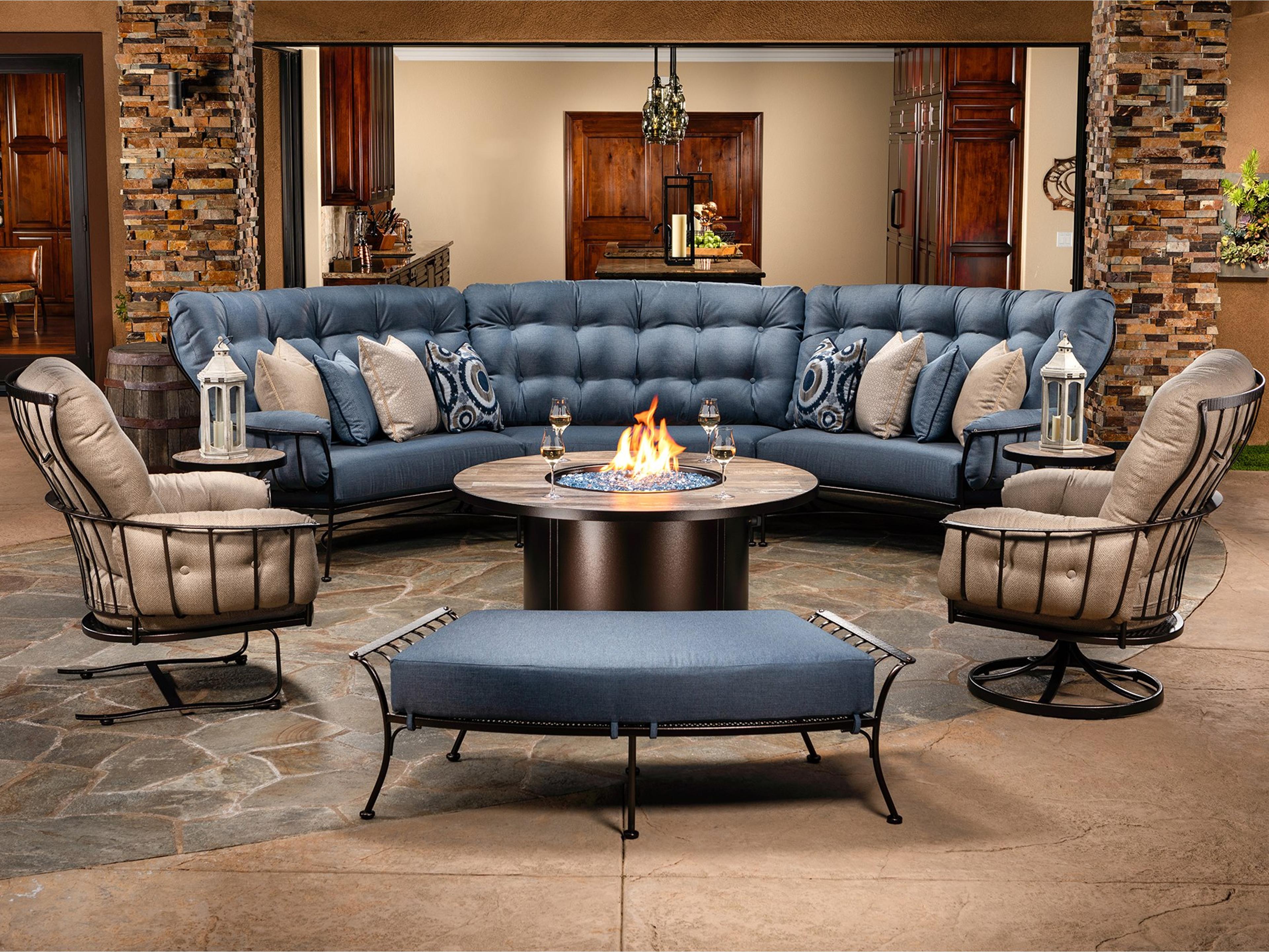 Monterra Wrought Iron Cushion Lounge Set