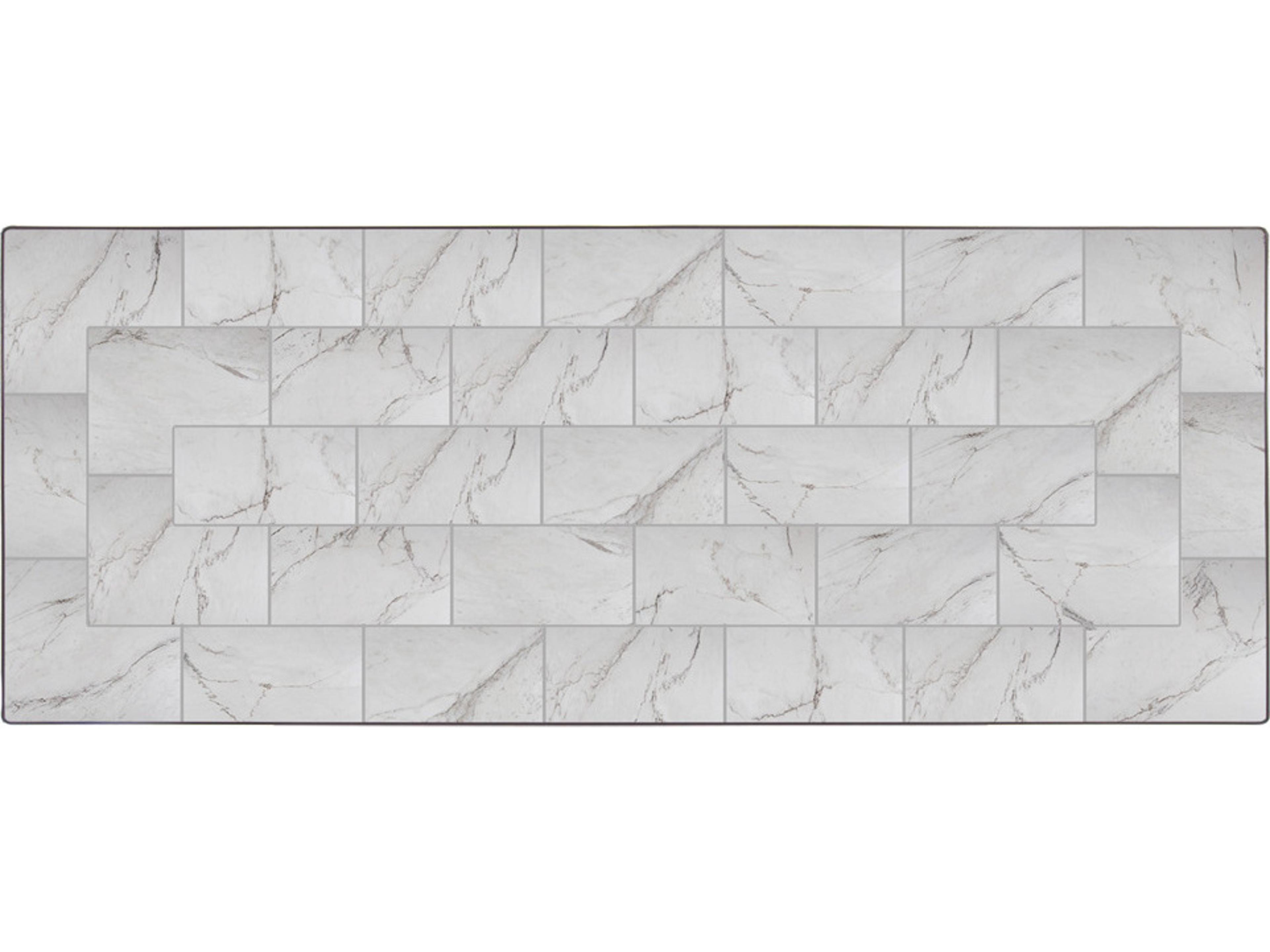 Fresco Porcelain Rectangular Table Top with Aluminum Rim