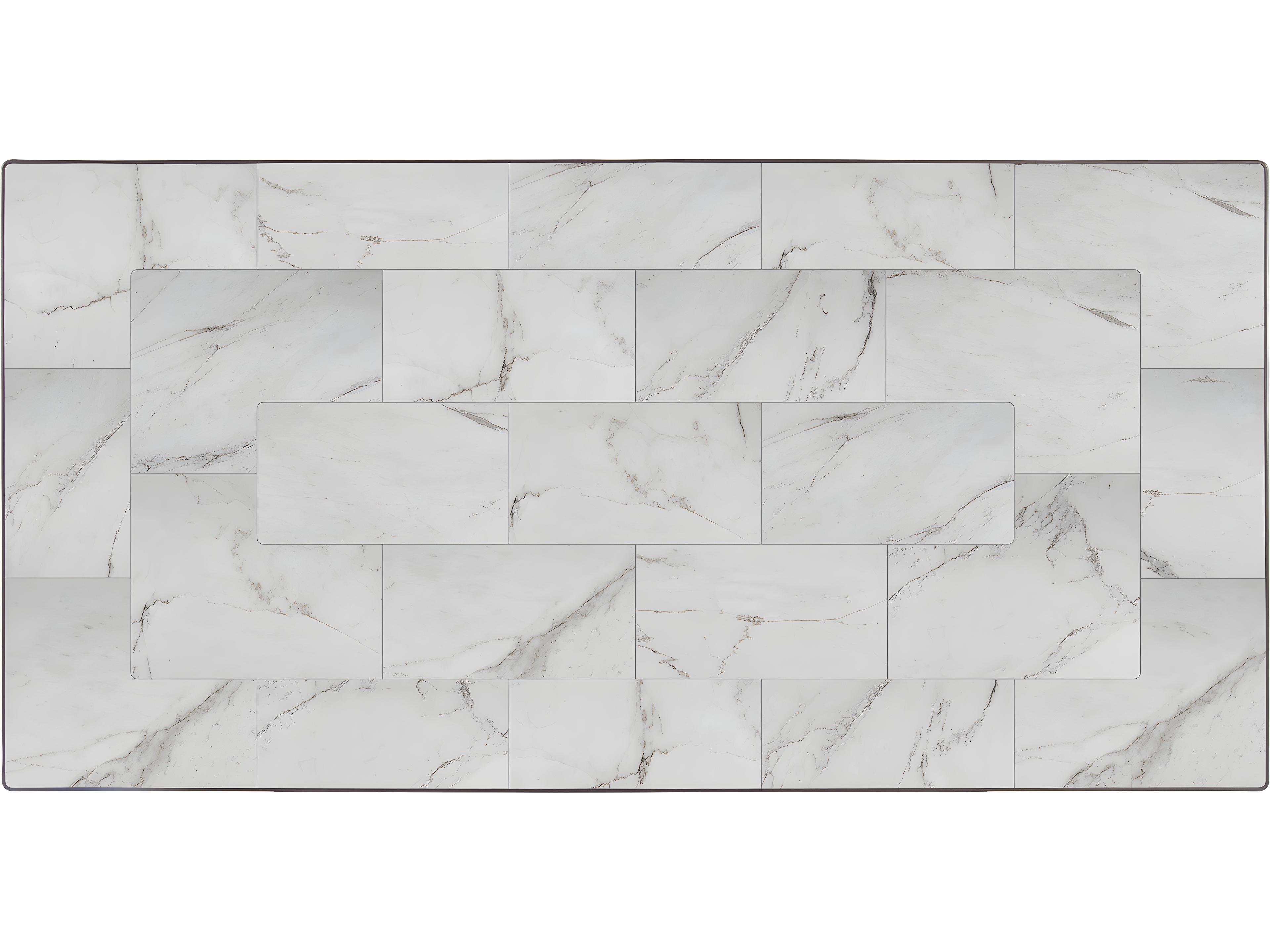 Porcelain Rectangular Table Top with Umbrella Hole