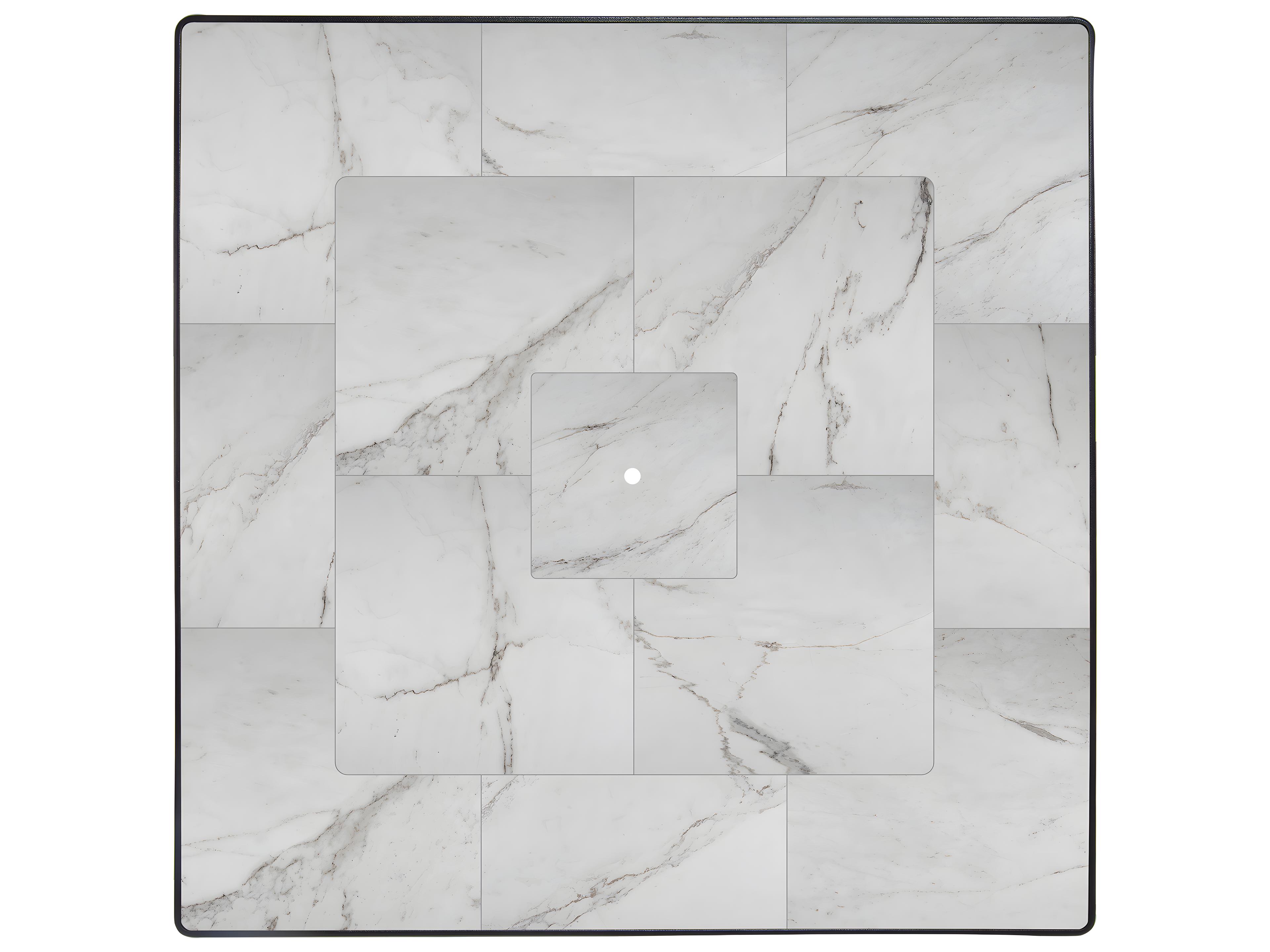 Fresco Porcelain Square Table Top with Umbrella Hole