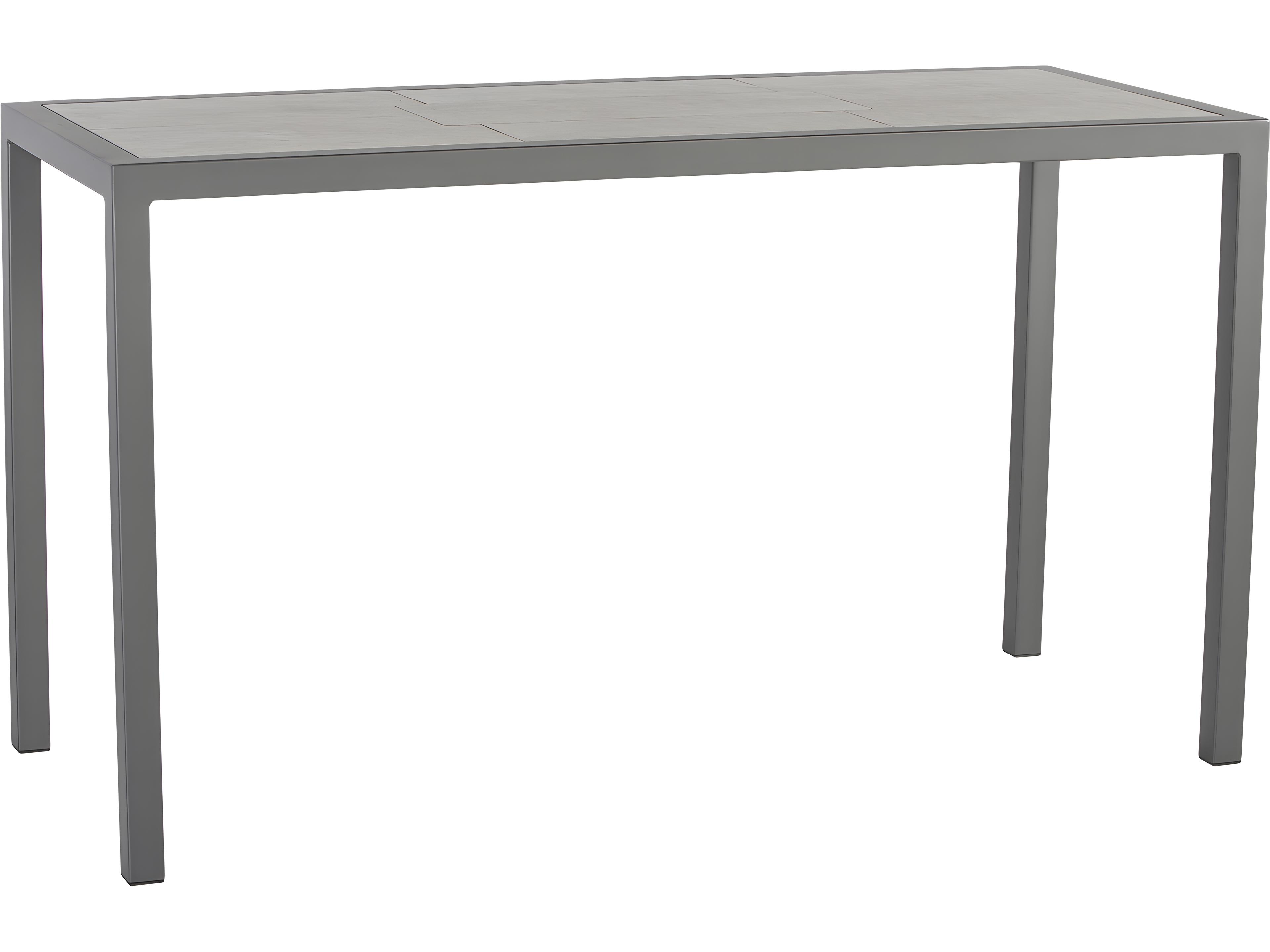 Quadra Wrought Iron Rectangular Console/Outdoor Patio Dining Table