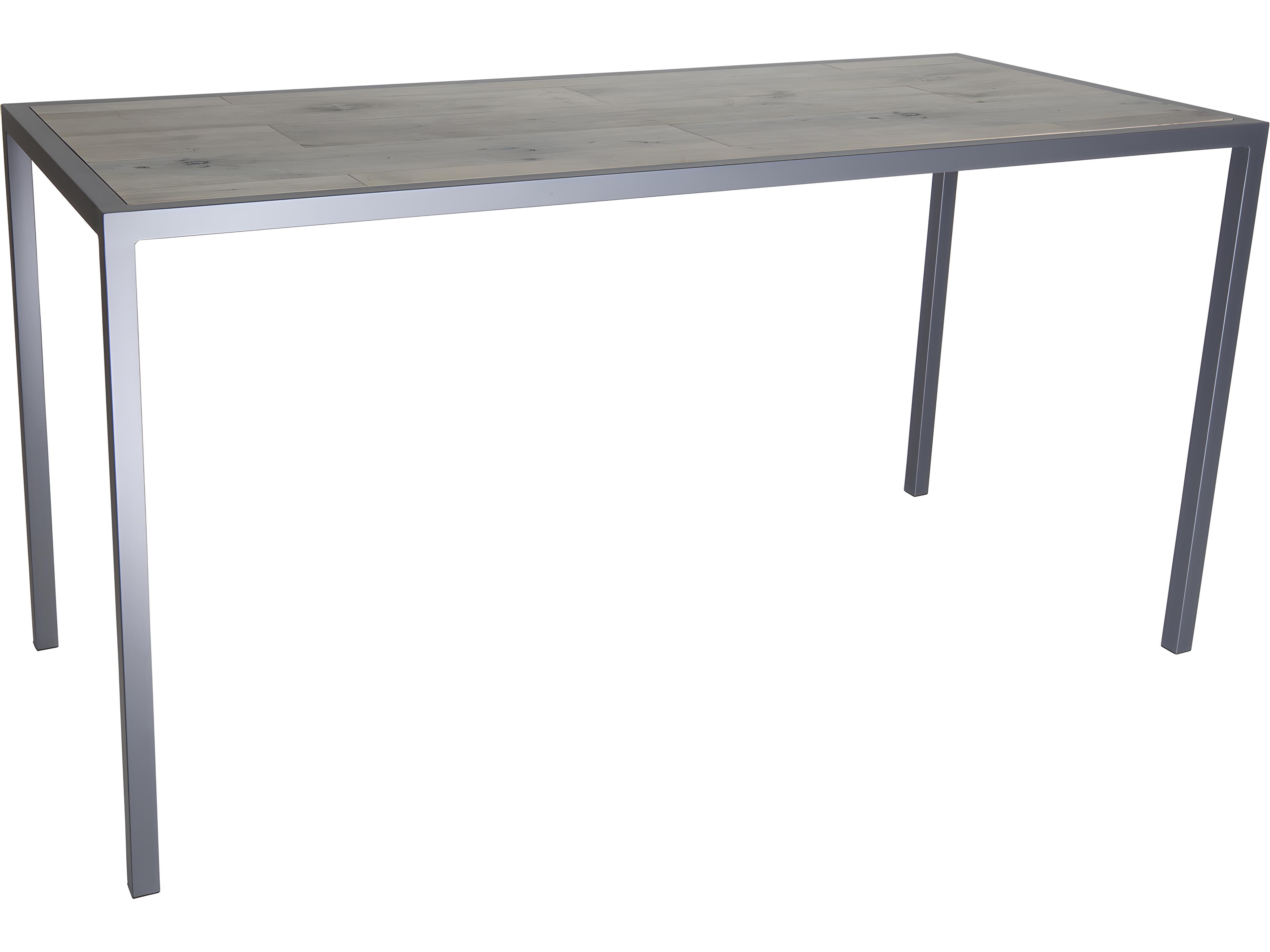 Quadra Wrought Iron Rectangular Outdoor Patio Counter Table