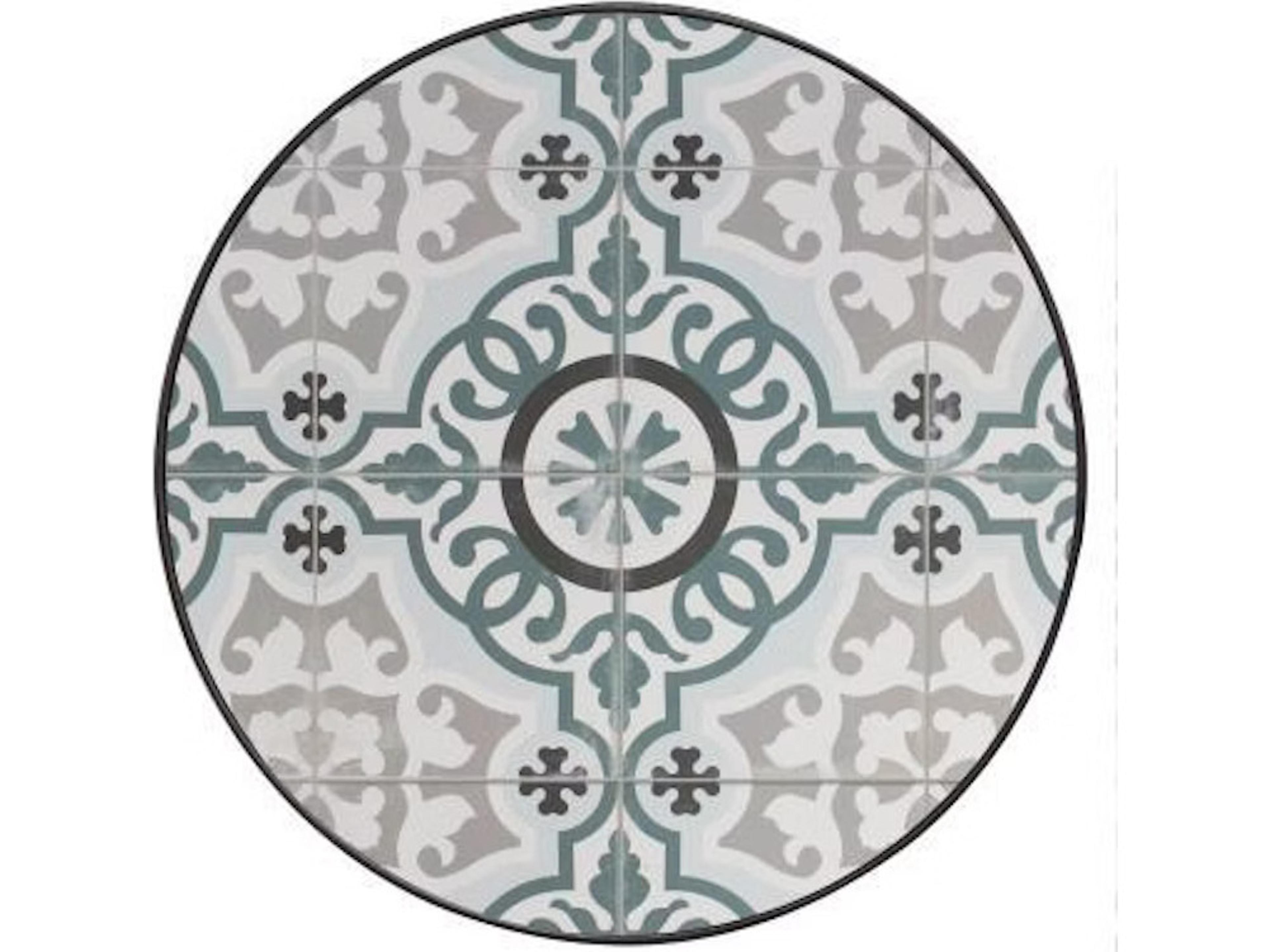 Valencia Porcelain Round Table Top with Aluminum Rim