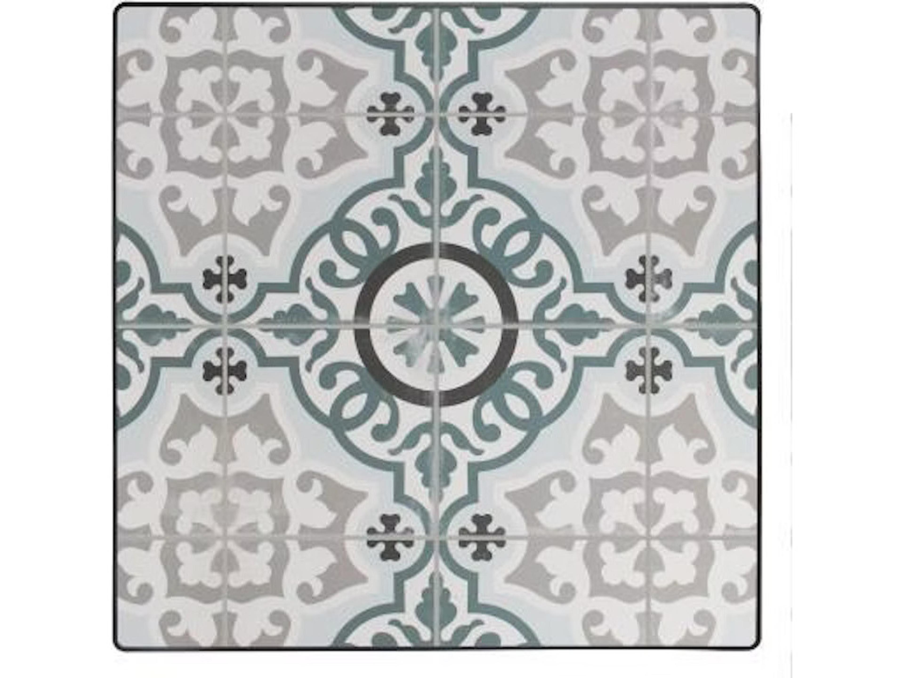 Valencia Porcelain Square Table Top with Aluminum Rim