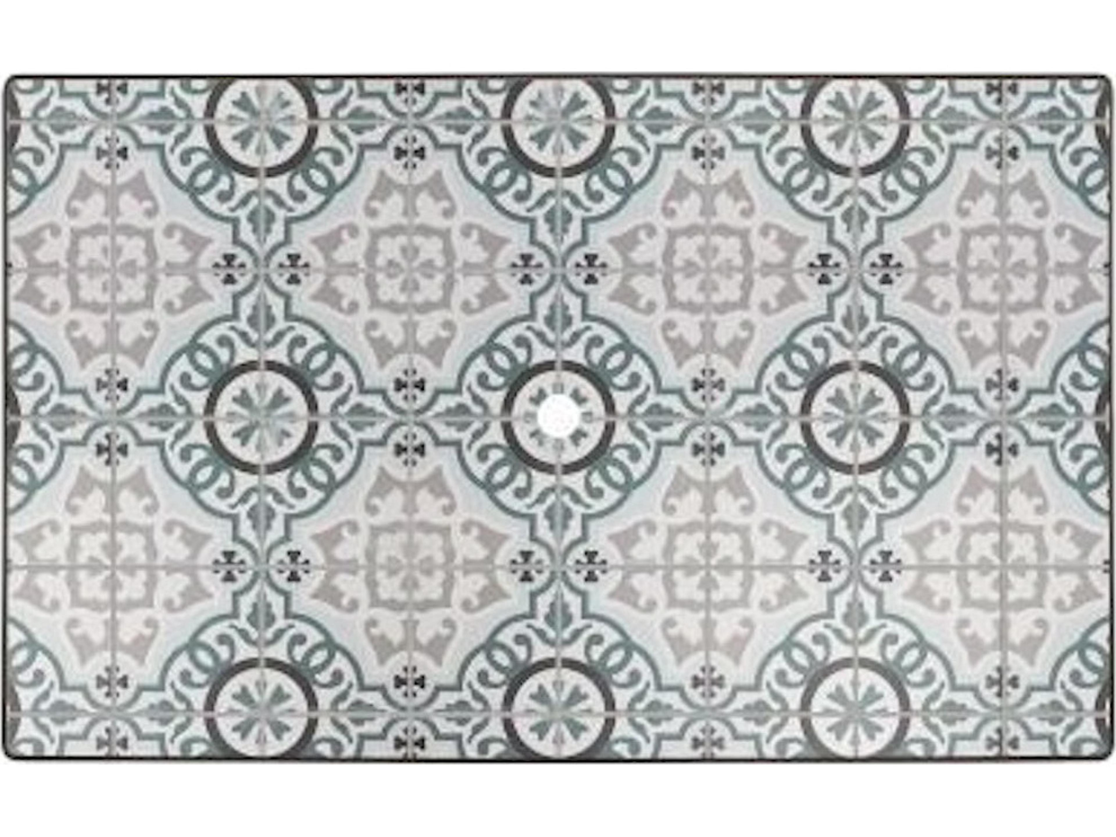 Valencia Porcelain Rectangular Table Top with Aluminum Rim & Umbrella Hole