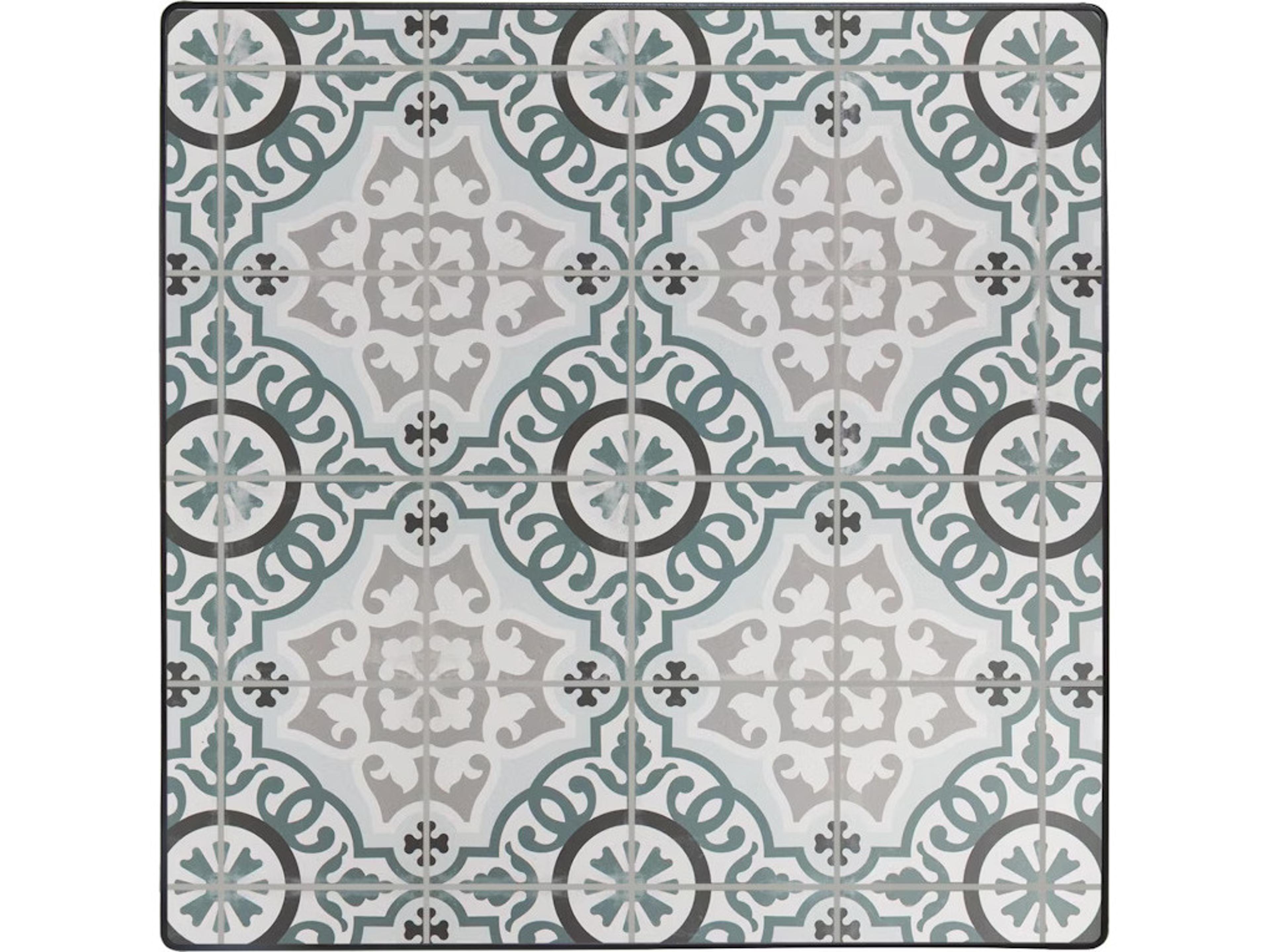 Valencia Porcelain Square Table Top with Aluminum Rim