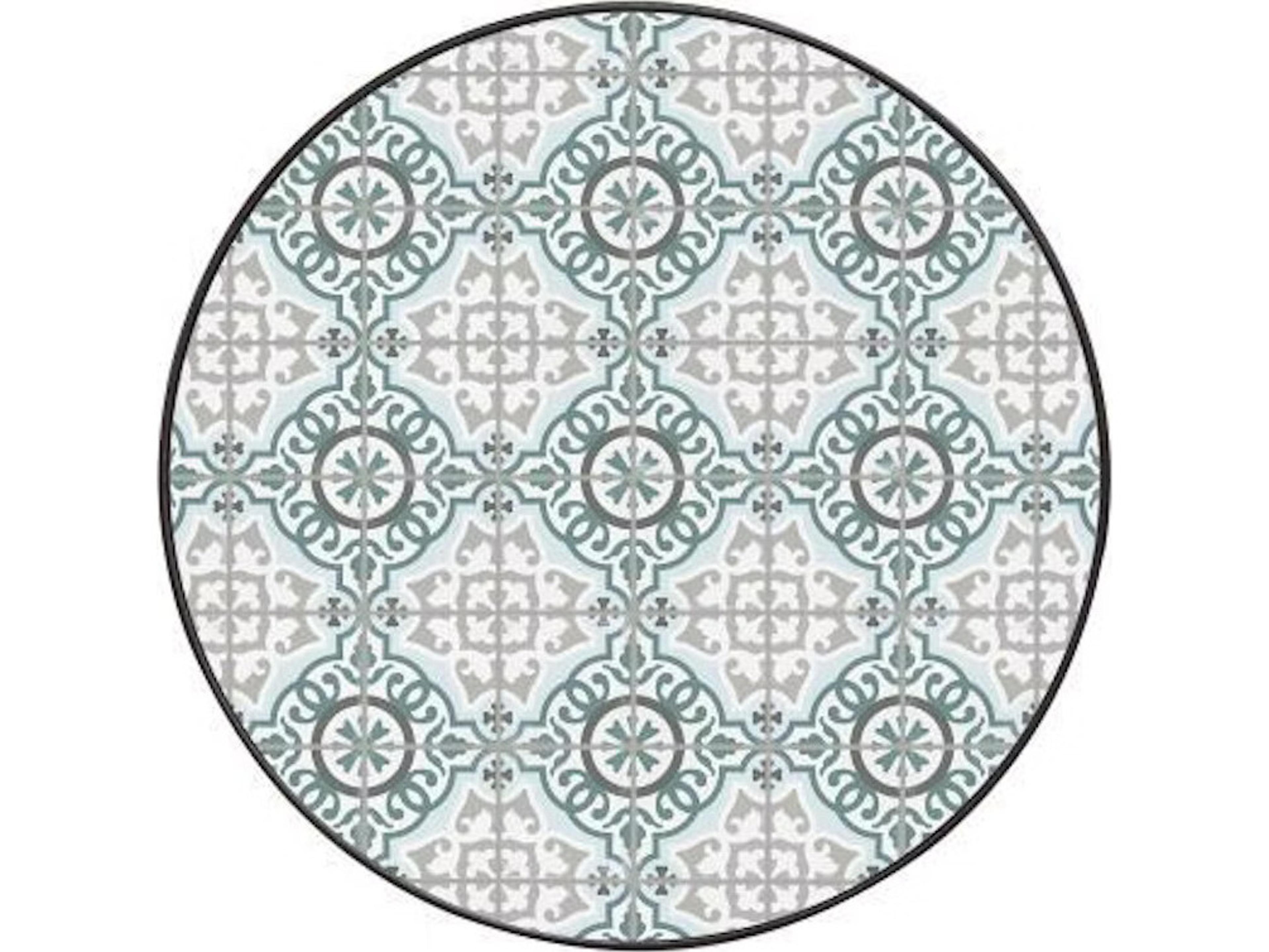 Valencia Porcelain Round Table Top with Aluminum Rim