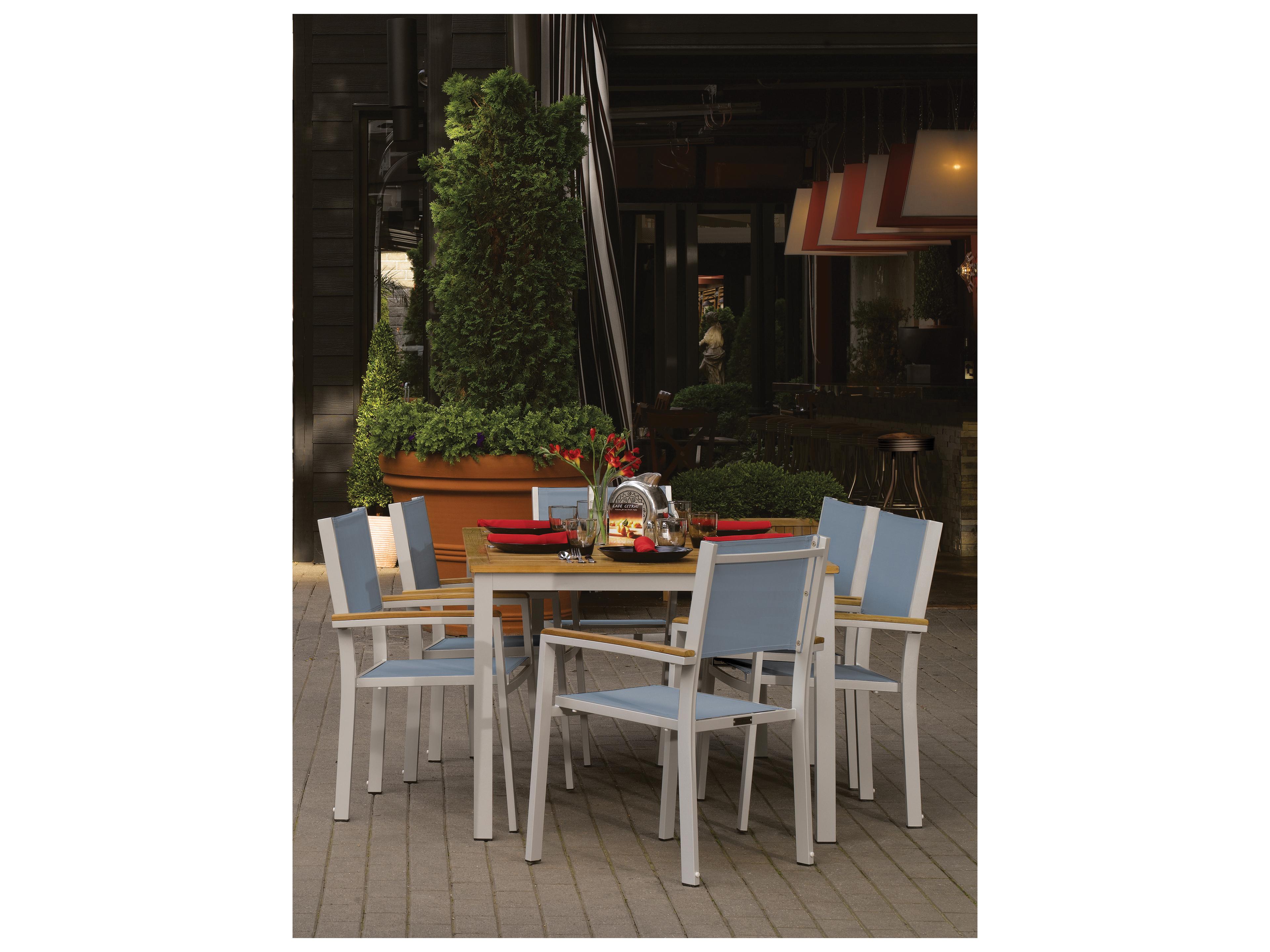Travira Aluminum Flint 7 Piece Outdoor Patio Dining Set with Titanium Sling