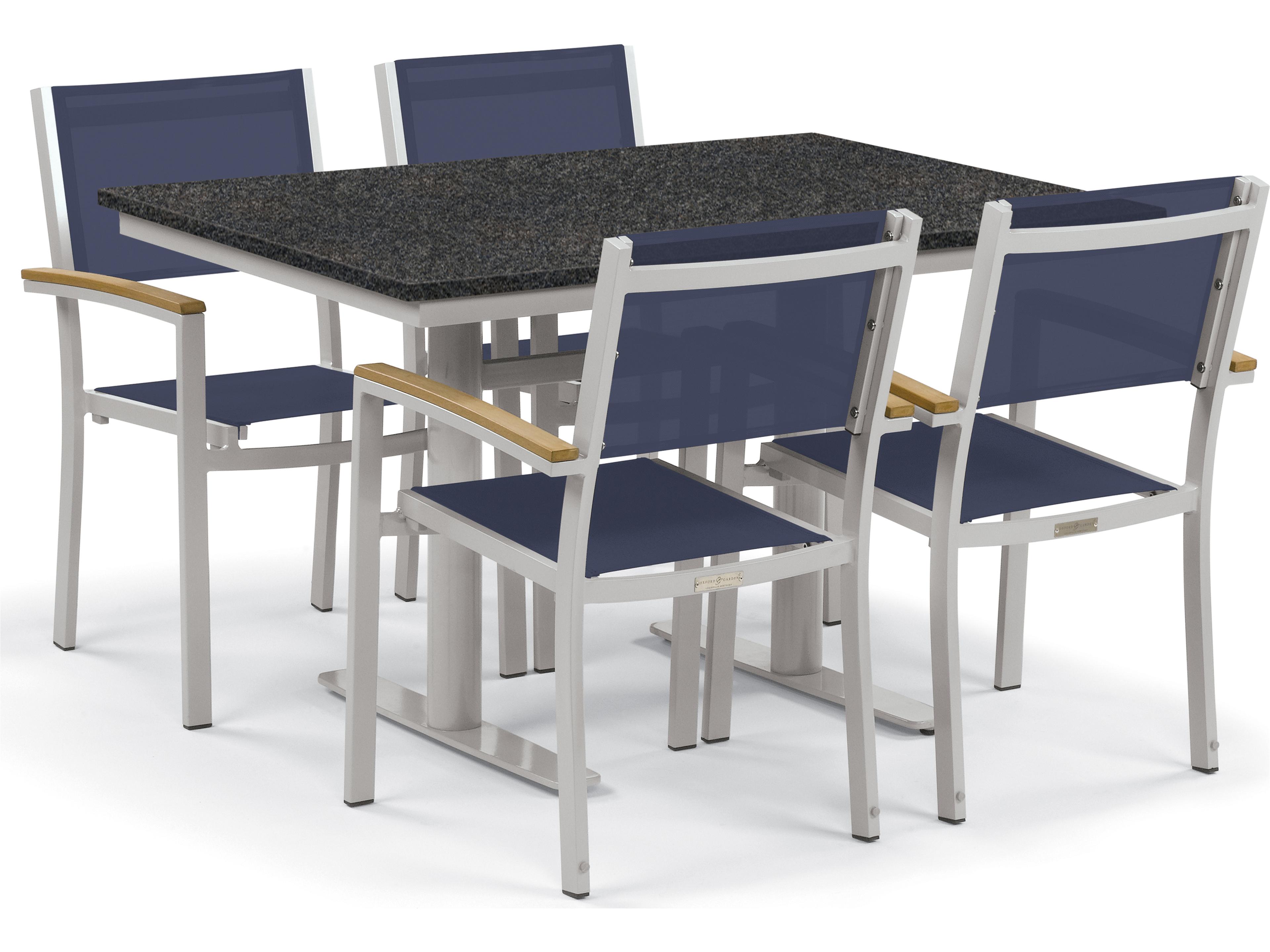 Travira Aluminum Flint 5 Piece Bistro Set with Ink Pen Sling