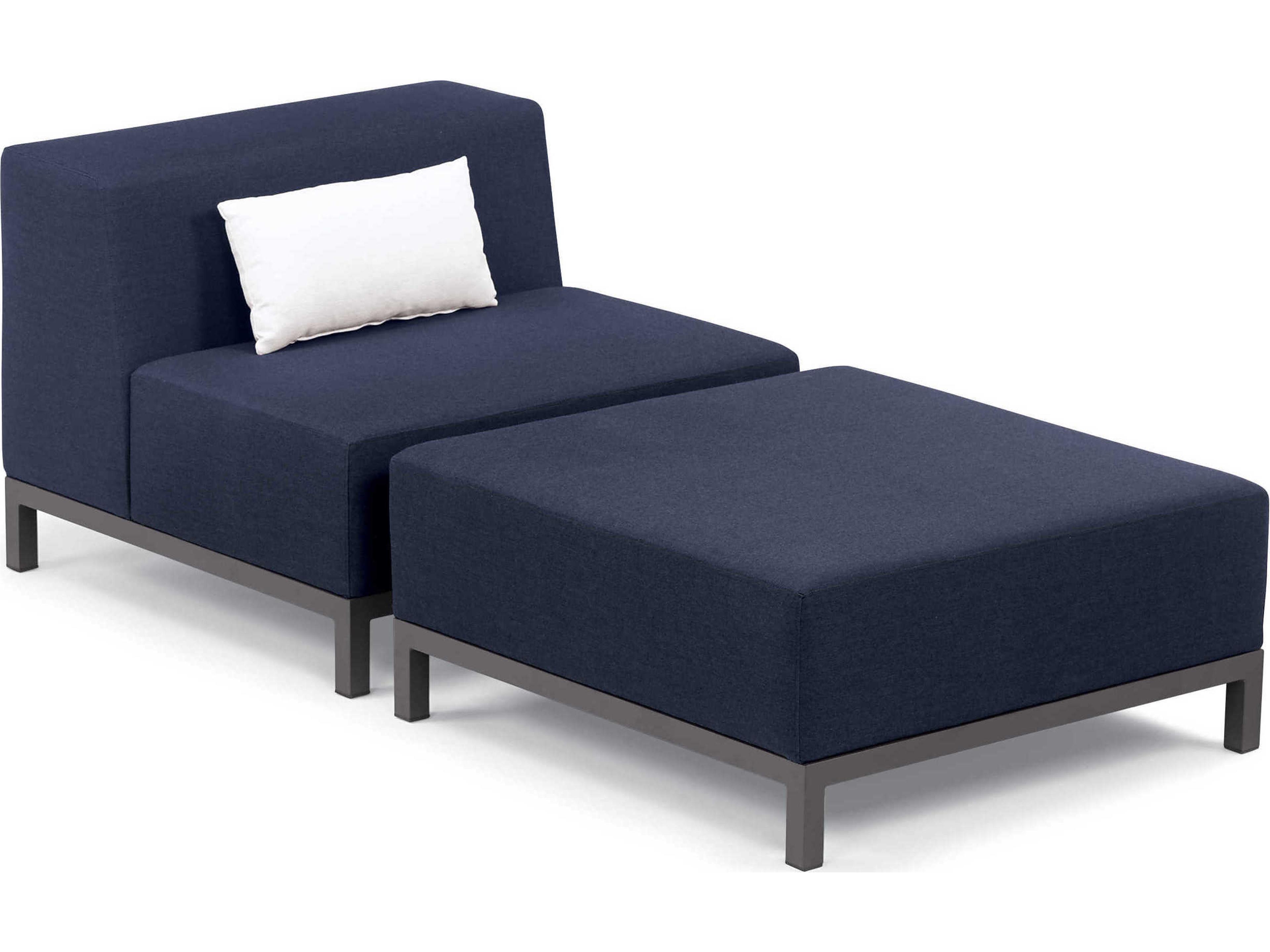 Koral 2 Piece Modular Aluminum Cushion Lounge Set