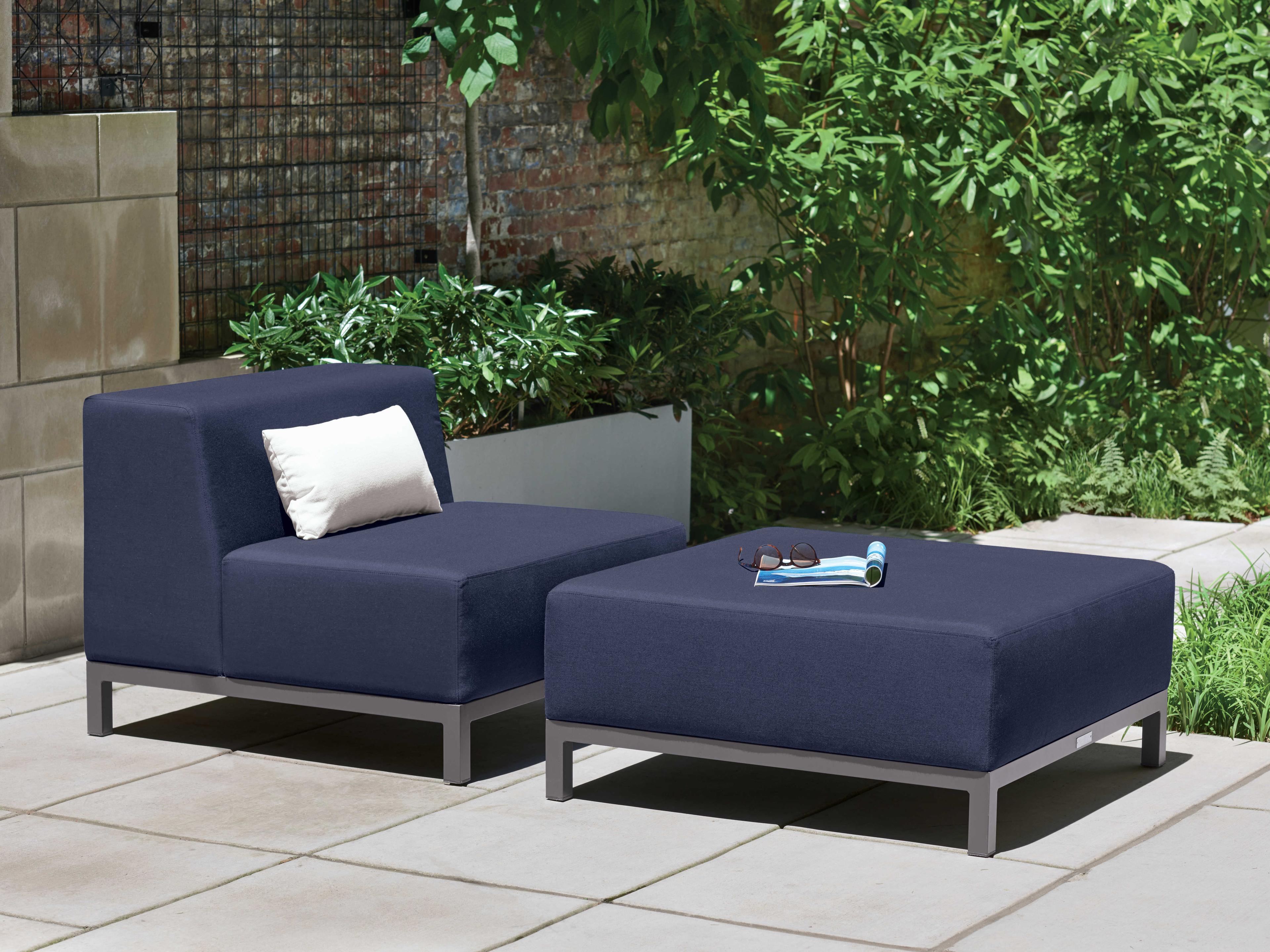 Oxford Garden Koral 2 Piece Modular Aluminum Cushion Lounge Set