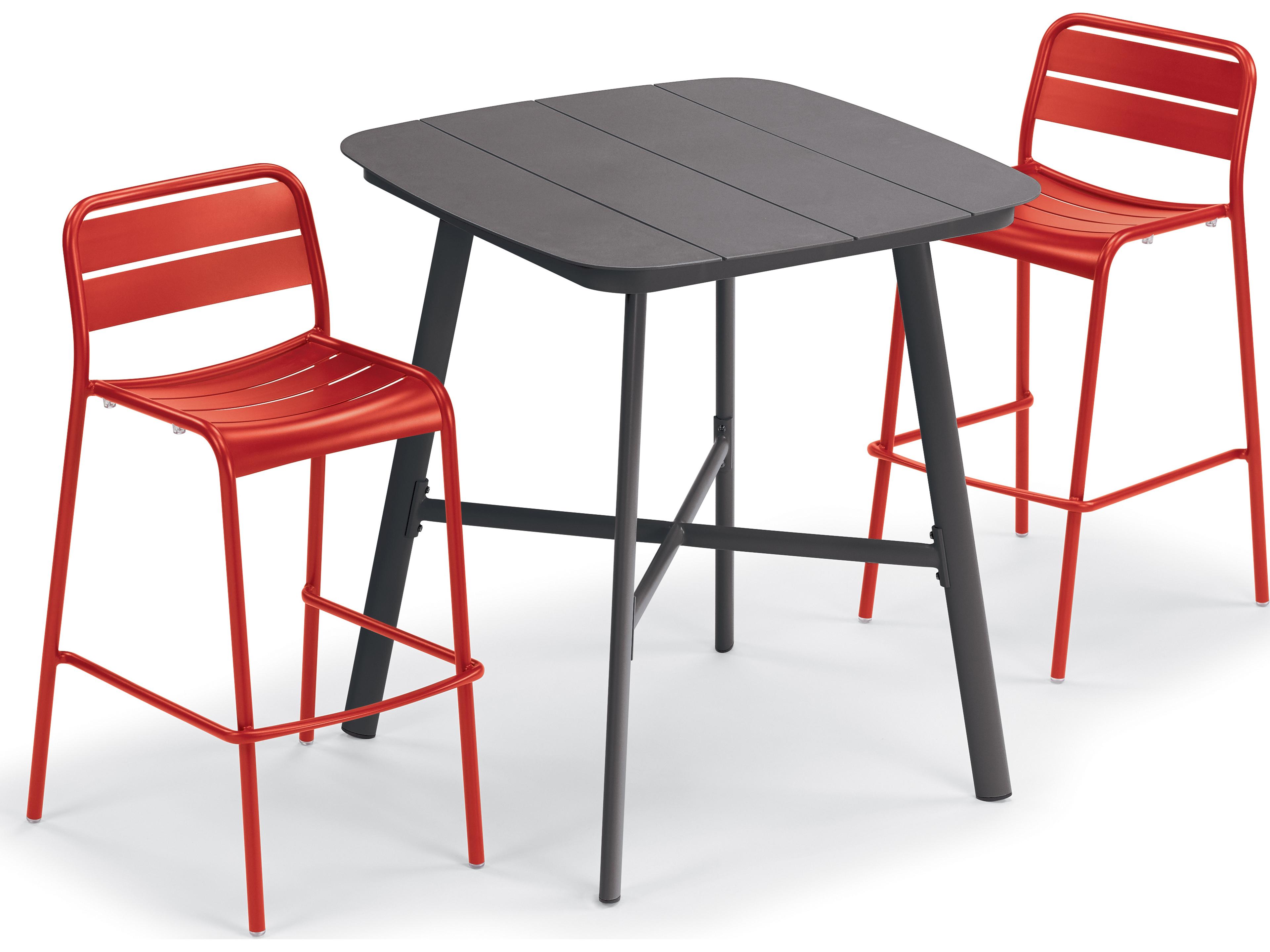 Kapri Aluminum Carbon/Venetian 3 Piece Bar Set