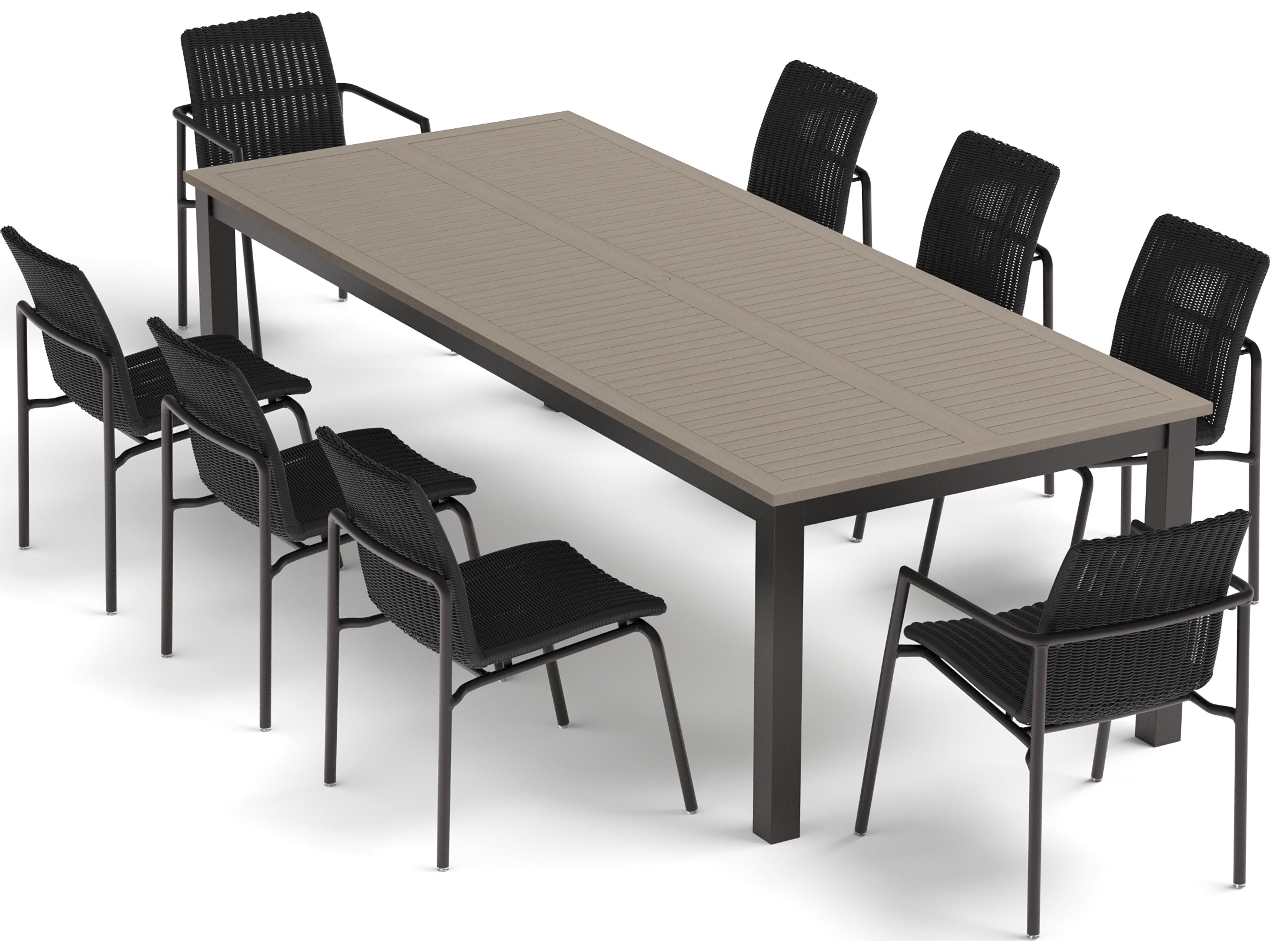 Orso Wicker Shadow 9 Piece Outdoor Dining Set