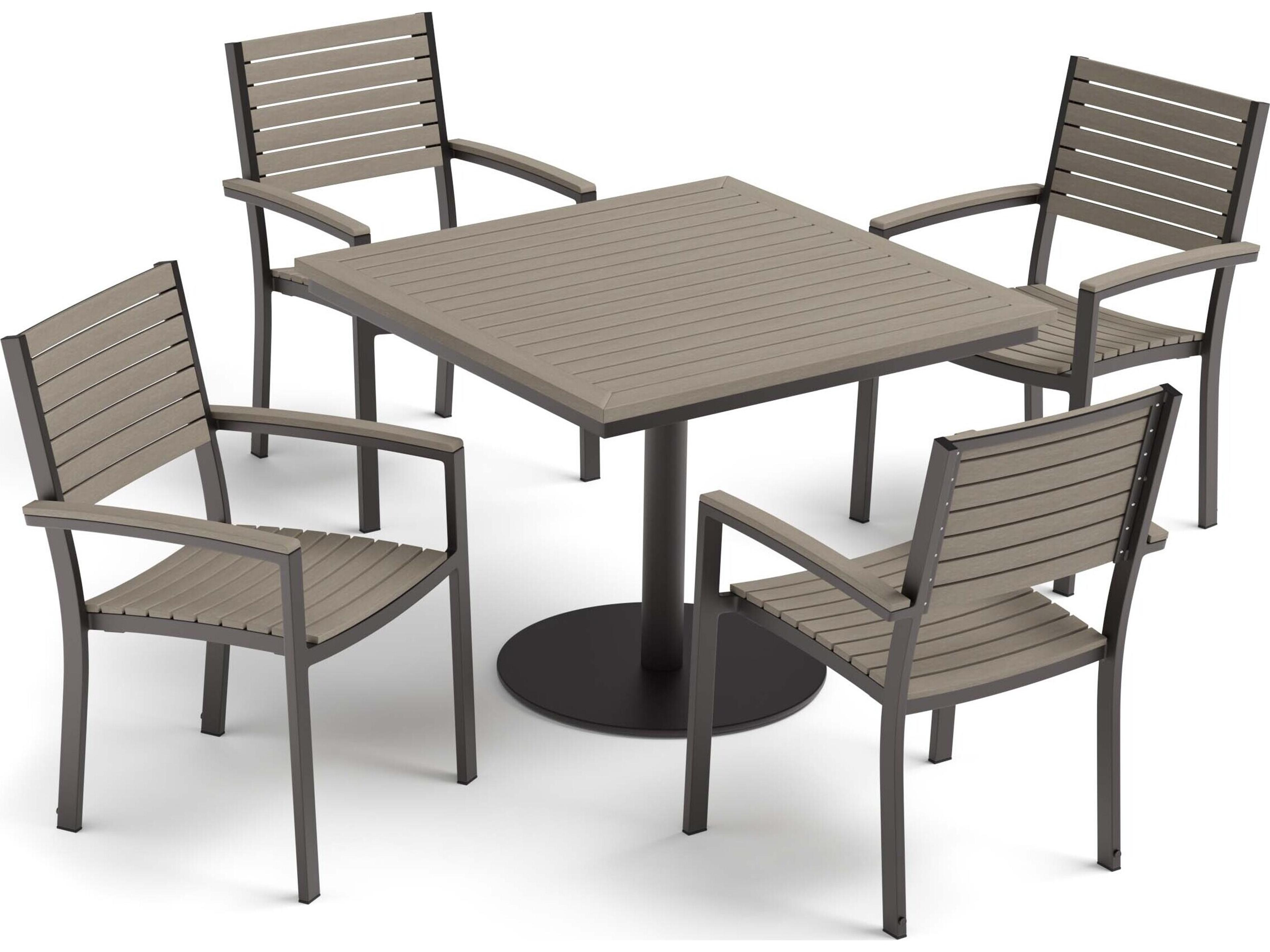 Travira Aluminum Flint 5 Piece Outdoor Dining Set