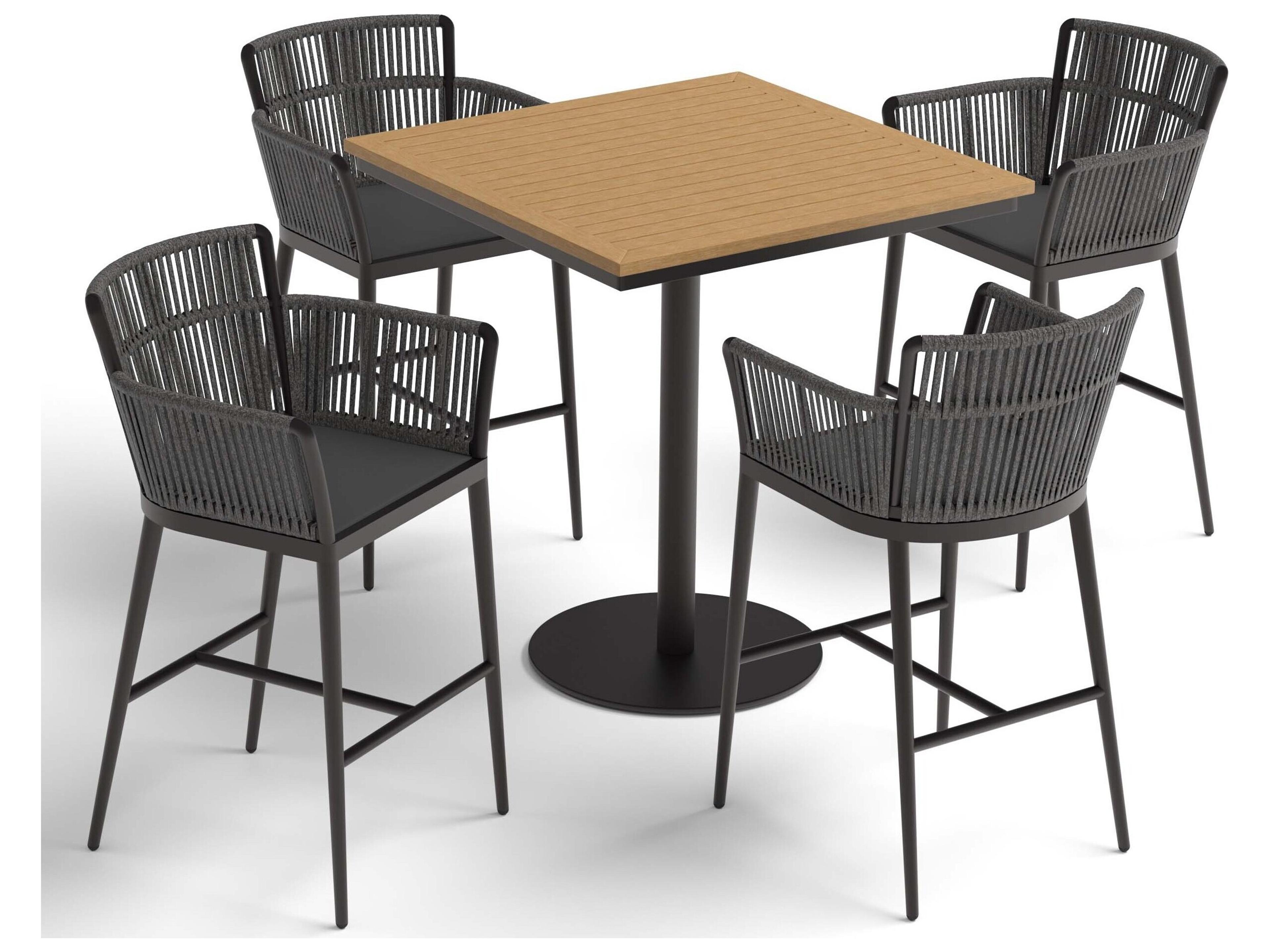 Nette Aluminum Carbon 5 Piece Bar Set